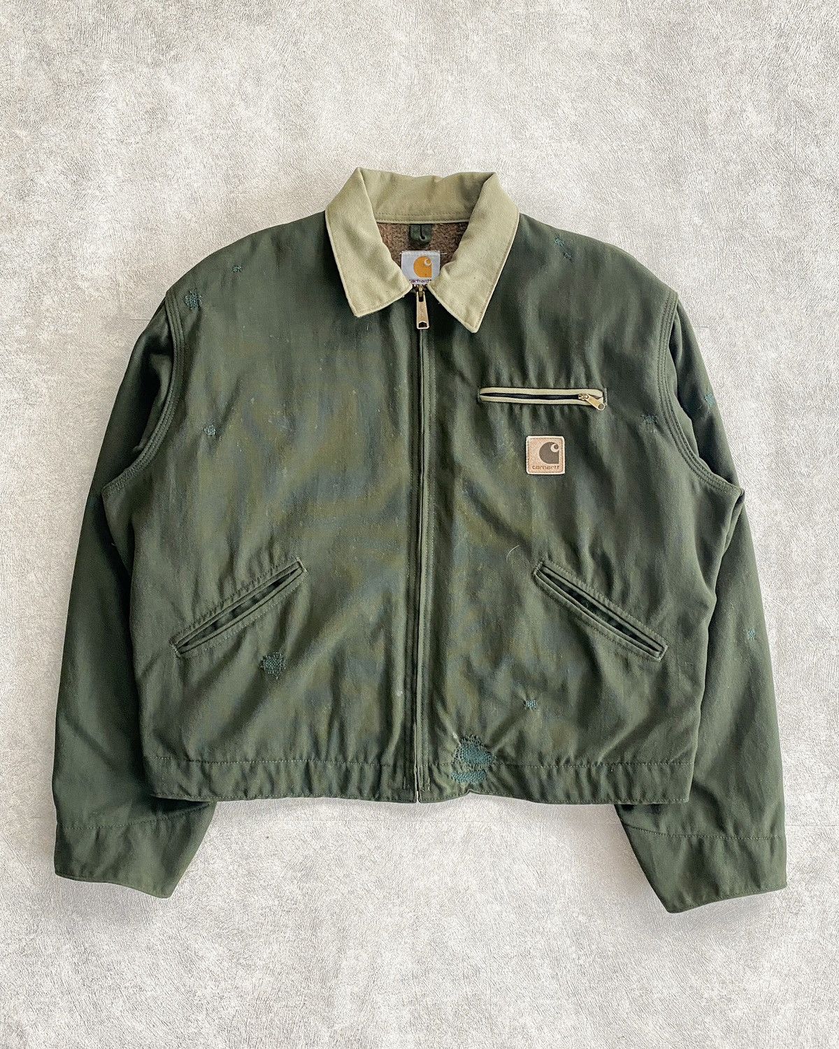 Carhartt Vintage Carhartt Detroit Blanked Lined Jacket - J129 OLV Size US L / EU 52-54 / 3 - 2 Thumbnail