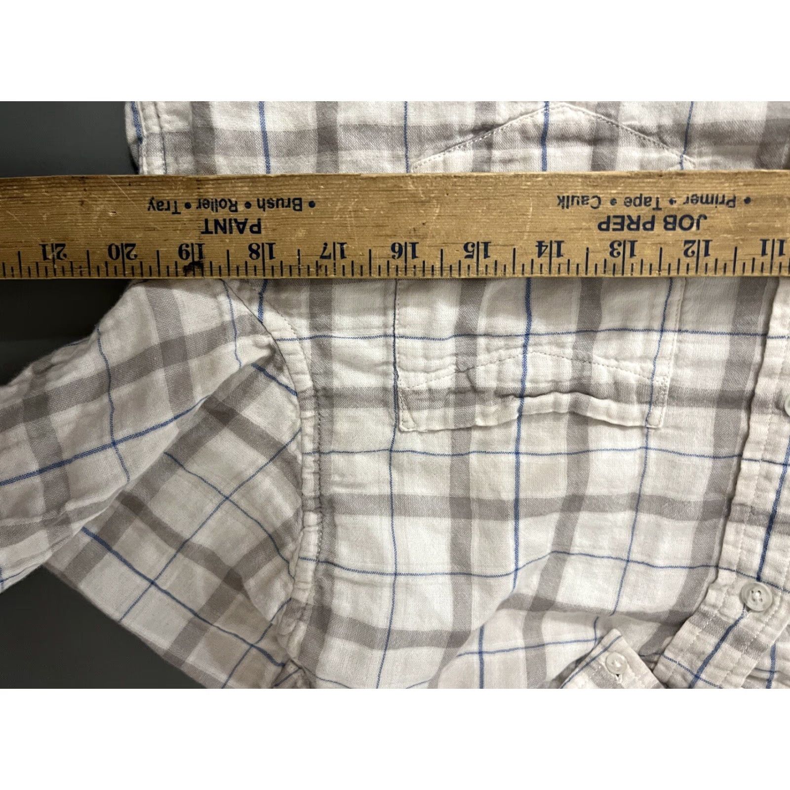 Banana Republic Banana Republic Dress Shirt Button Up Shirt Men's M White Plaid Check Regular Fit Collared Spread Neckline Long Sleeve Multicolor 100% Cotton Men Size US M / EU 48-50 / 2 - 6 Thumbnail