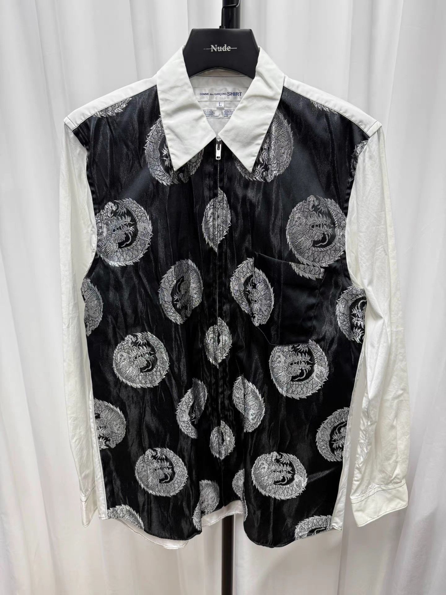 Comme des Garcons Comme des garcons Dragon Embroidery Patchwork Shirt K20 Size US L / EU 52-54 / 3 - 1 Thumbnail