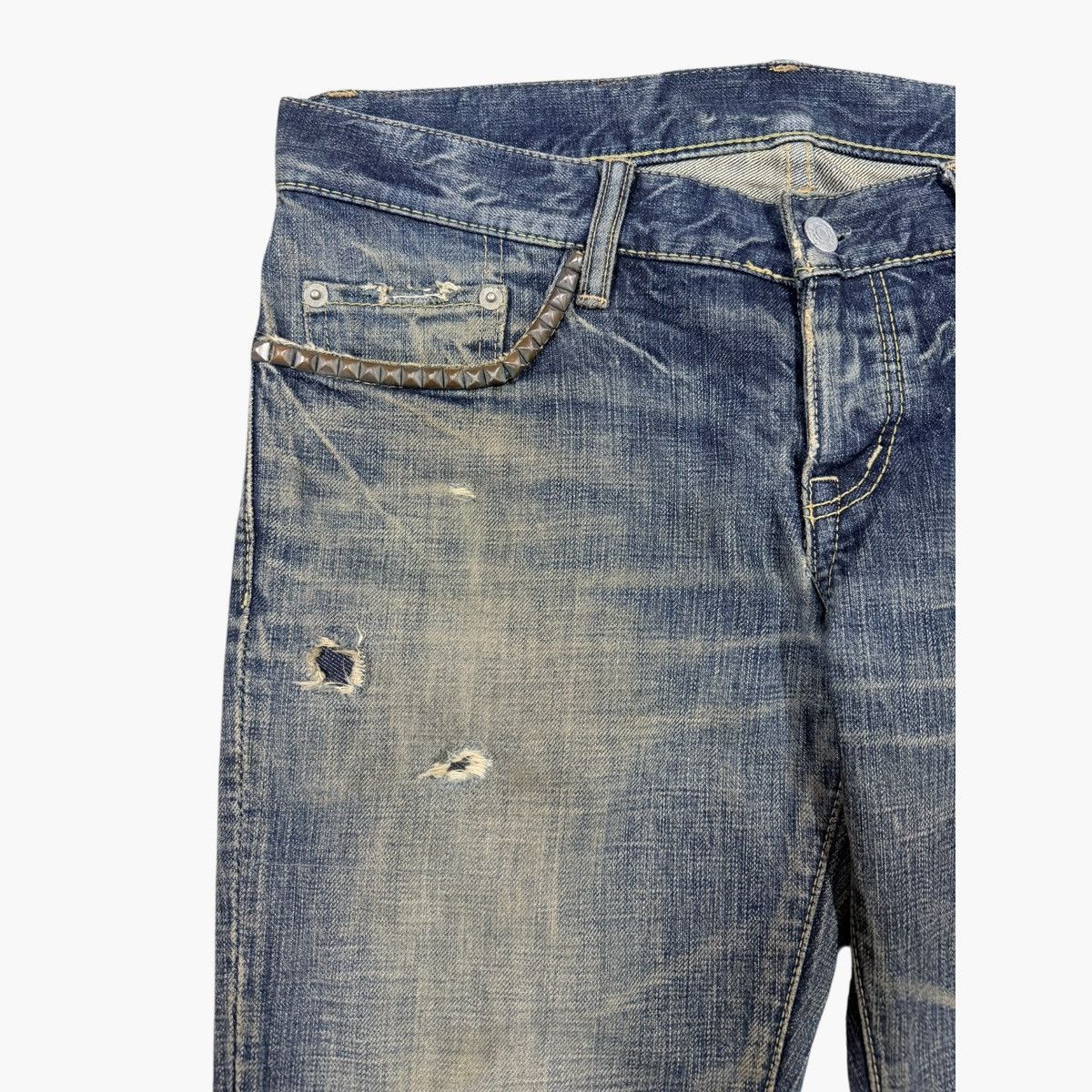Hysteric Glamour Vtg🔥Hysteric X Ramones Stud Distressed Jeans Size US 32 / EU 48 - 8 Thumbnail