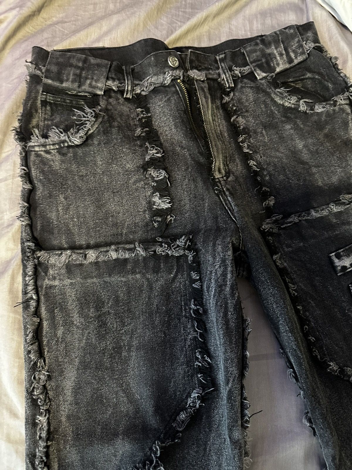 No Faith Studios No Faith Studios Mens Distressed Denim Size US 32 / EU 48 - 3 Thumbnail