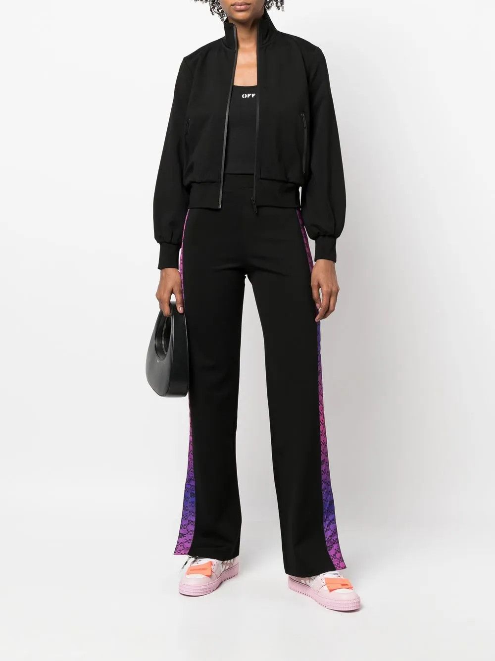 Off-White o1y1225 Sweatpant in Black/Purple Size 28" / US 6 / IT 42 - 5 Thumbnail