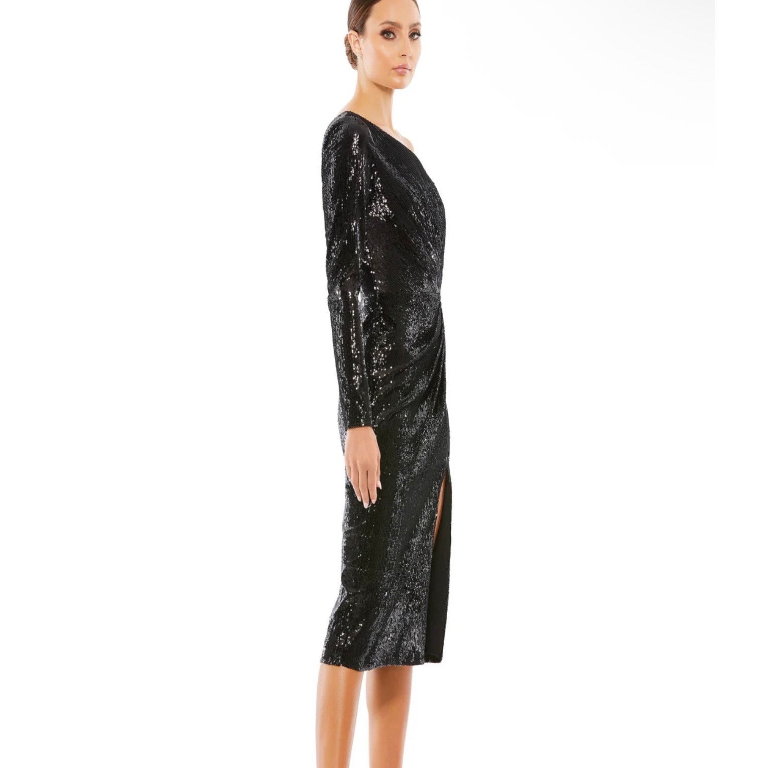Mac Duggal Mac Duggal black sequined cocktail dress sz 2 26688 Size XS / US 0-2 / IT 36-38 - 2 Thumbnail