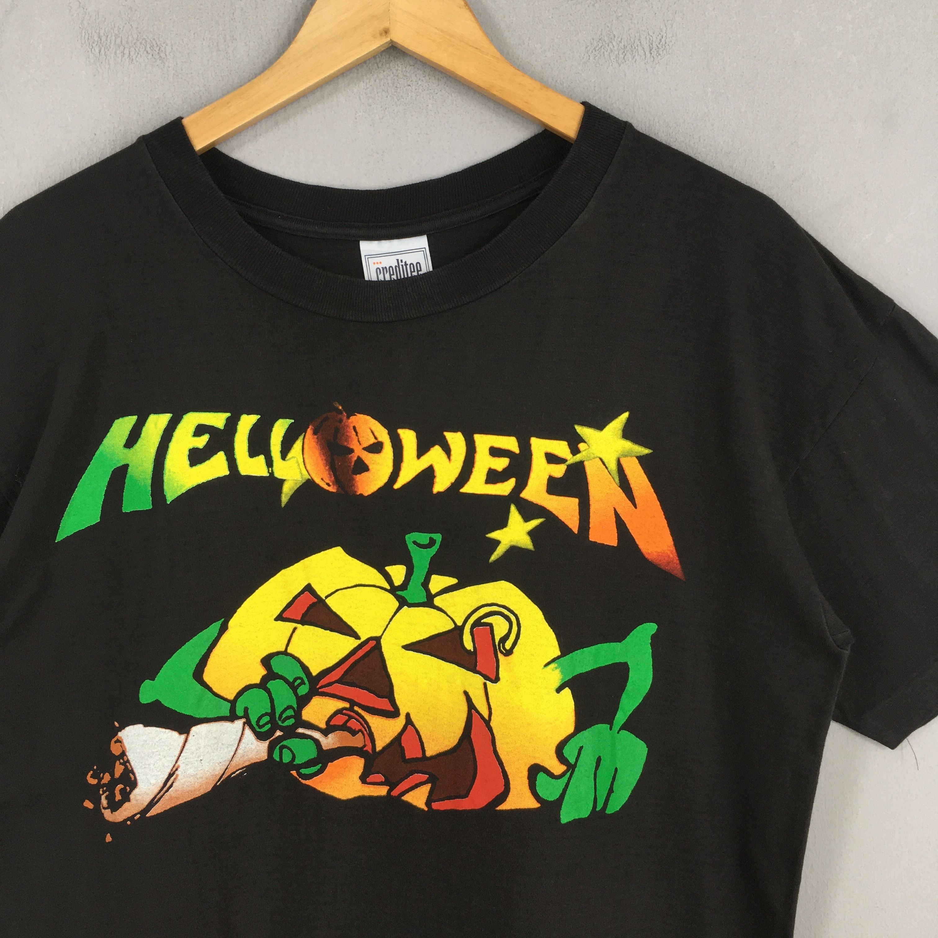 Band Tees × Vintage Vintage Helloween Smokin Tour 1992 Rock T shirt Large Size US L / EU 52-54 / 3 - 2 Thumbnail