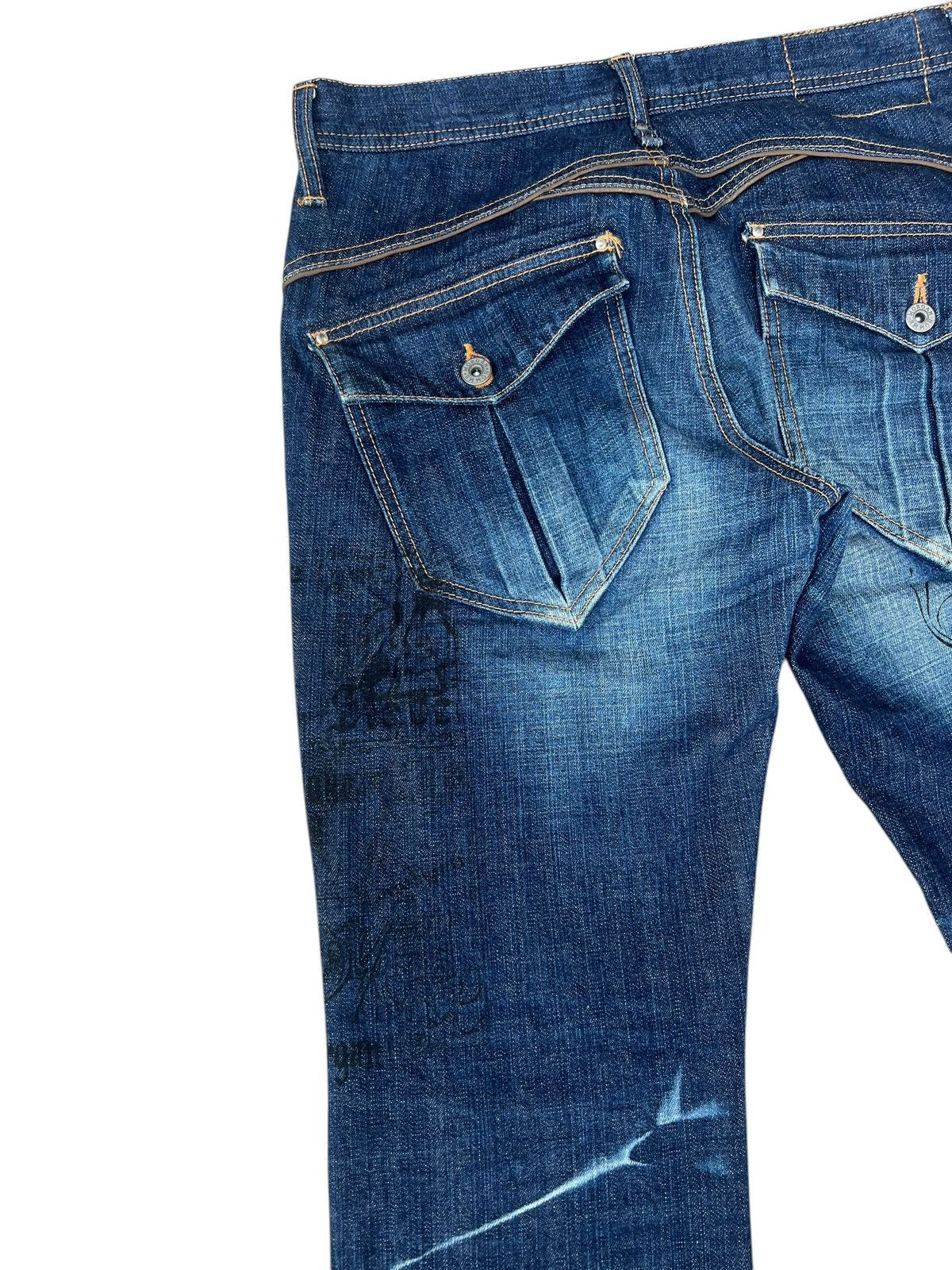 Morgan Homme RARE Morgan Homme Japan Distressed Denim Flare Jeans Size US 31 - 12 Thumbnail