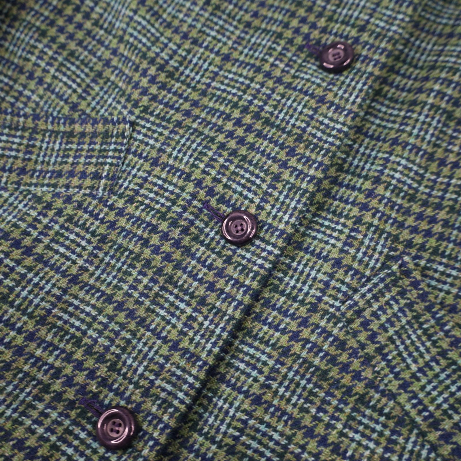 Pendleton × Vintage Vintage Pendleton Houndstooth Wool Satin Lined Overcoat Size L / US 10 / IT 46 - 4 Thumbnail
