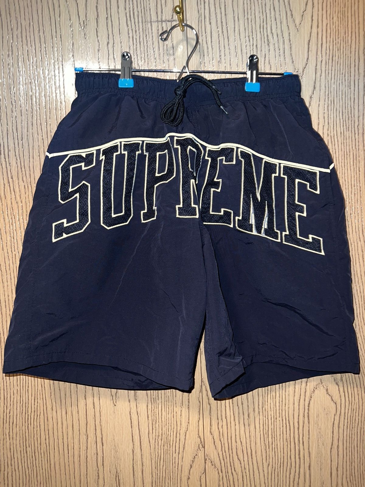 Supreme Supreme Logo Appliqué Water Shorts Red SMALL | Grailed