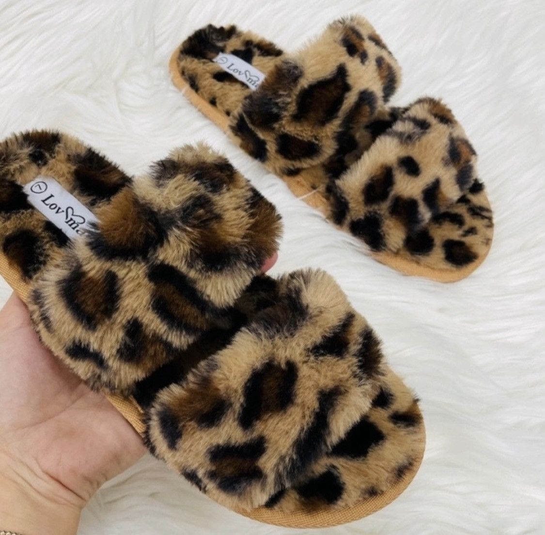 Other PLUSH LEOPARD SQUARE TOE SLIPPERS SZ 8 Size US 8 / IT 38 - 2 Thumbnail
