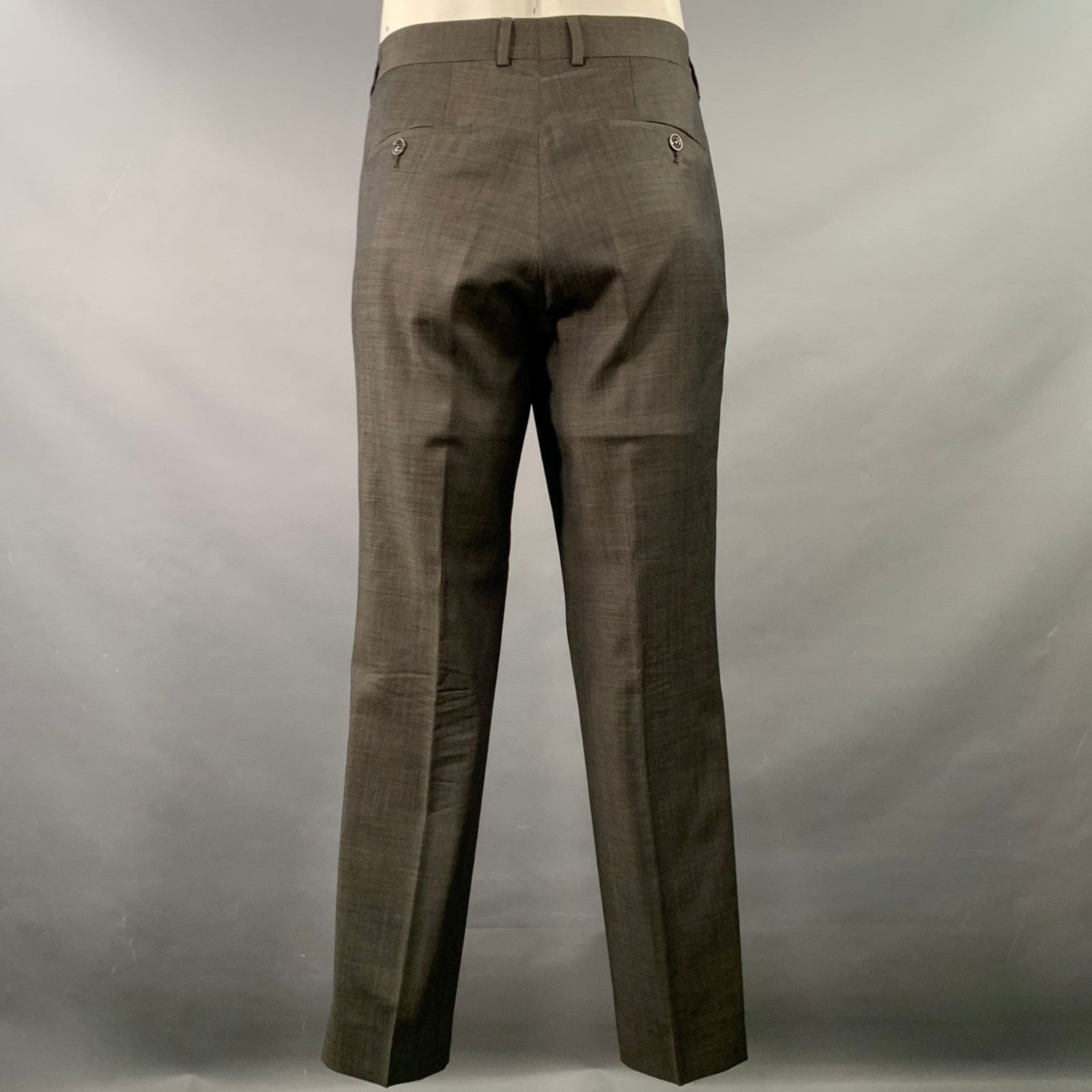 Tiger of Sweden Size 46 Black Cream Dots Wool Cashmere Notch Lapel Suit Size 46R - 5 Thumbnail