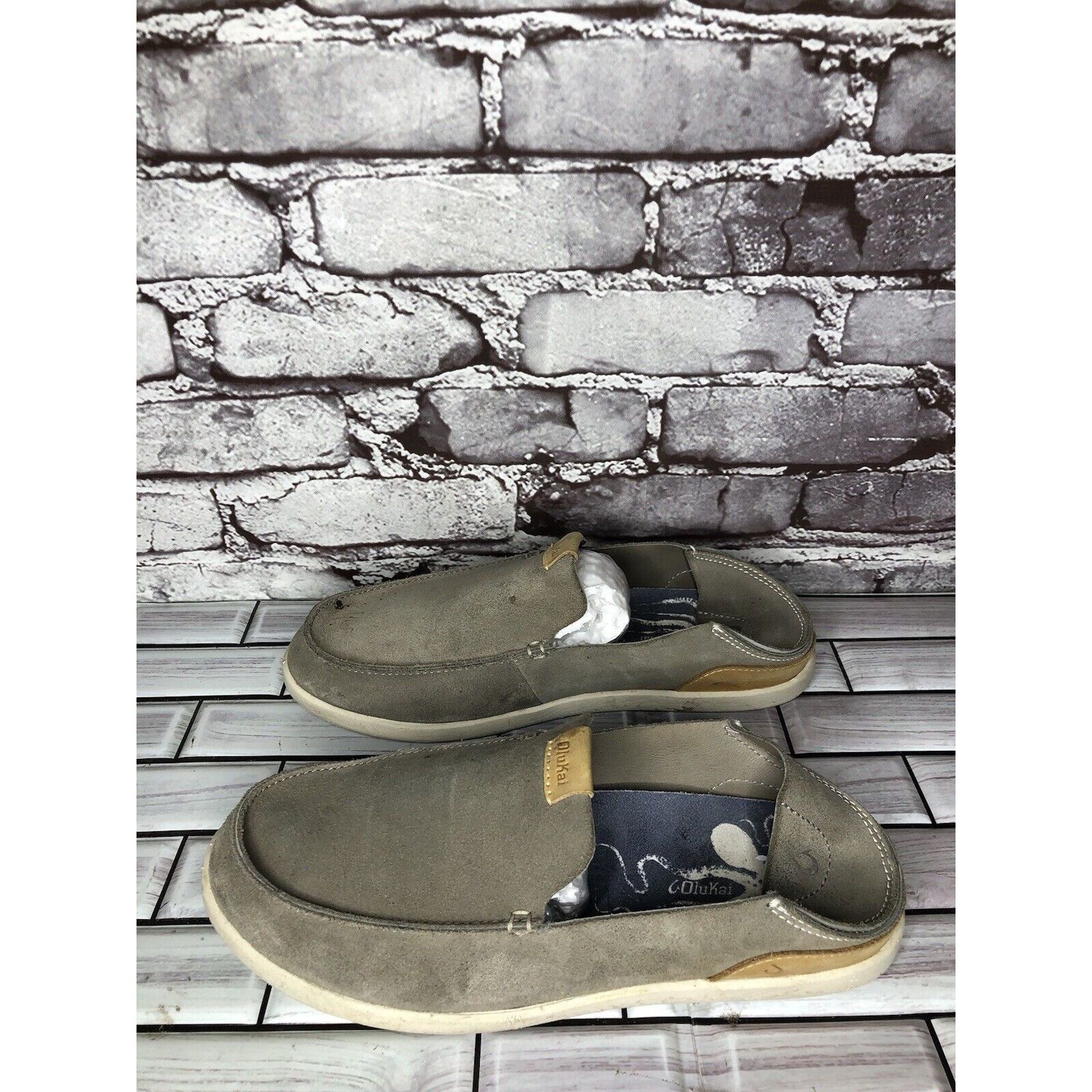 Olukai Olukai Mens Nalukai Kala Slip On Loafer Gray Suede Convertib Size US 8 / EU 41 - 8 Thumbnail