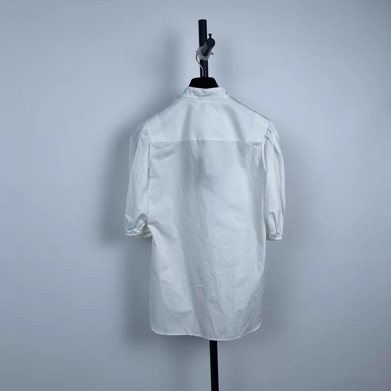 Louis Vuitton Louis Vuitton White Pointed Collar Button Bubble Sleeve Sh Size XXS / US 00 / IT 34 - 2 Thumbnail