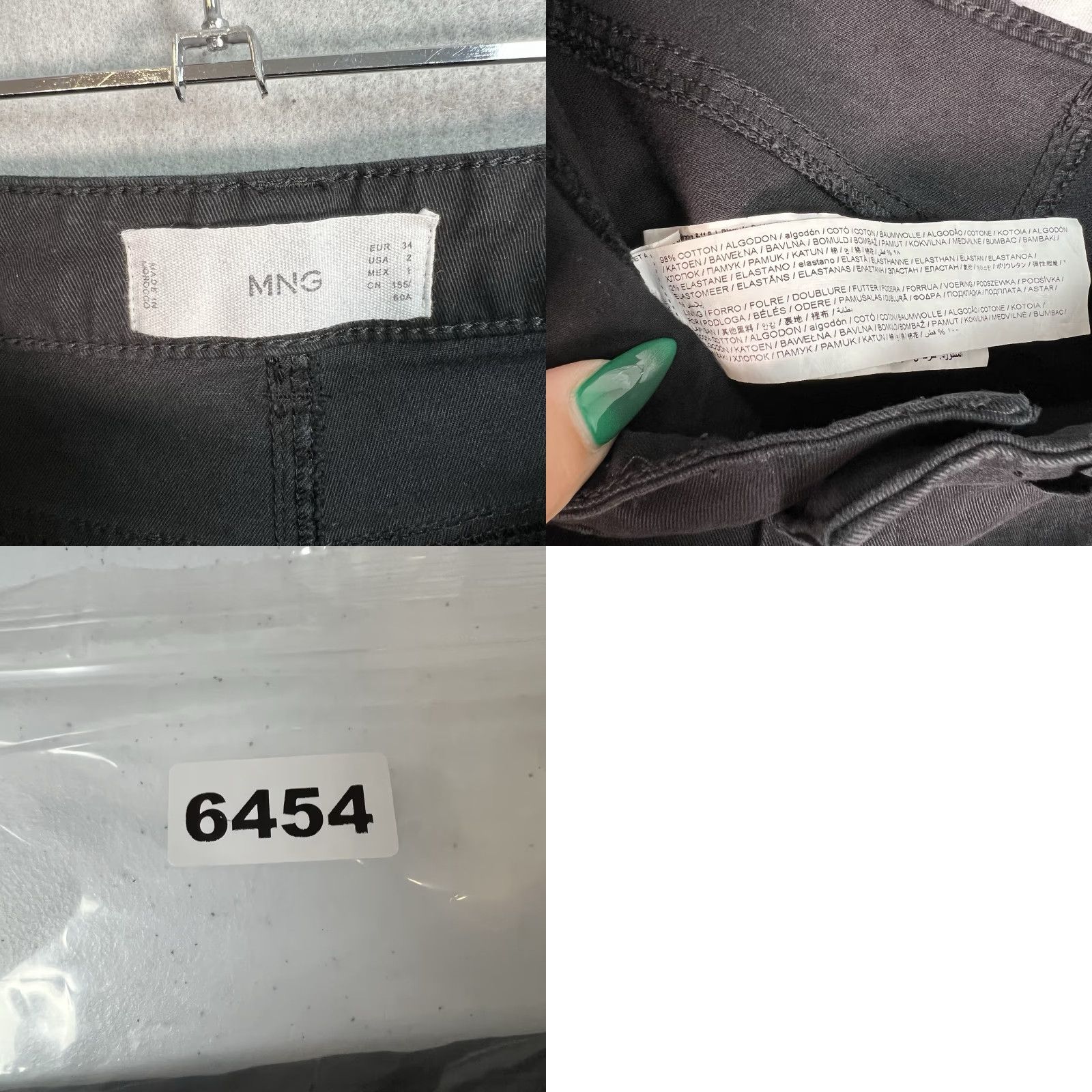 Mango Mango MNG High Waist Straight Leg Pants Womens Size 2 Black Mens Brand Mango Size 2 Regular Pants Chino Straight Jeans? Size 26" / US 2 / IT 38 - 8 Thumbnail