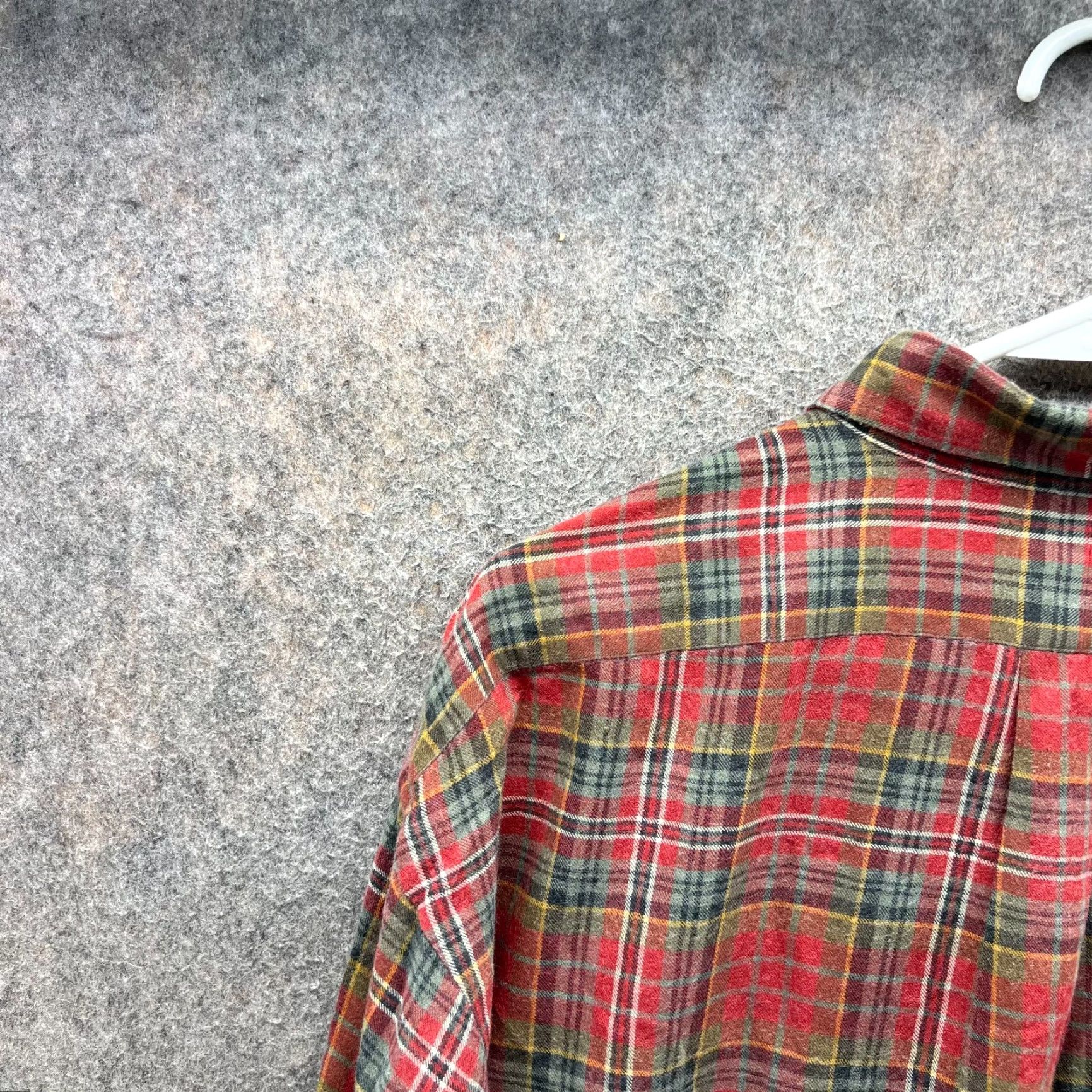 Polo Ralph Lauren VINTAGE Polo Ralph Lauren Shirt Mens XL Red Button-Down Plaid Flannel Wool Benford Size US XL / EU 56 / 4 - 7 Thumbnail