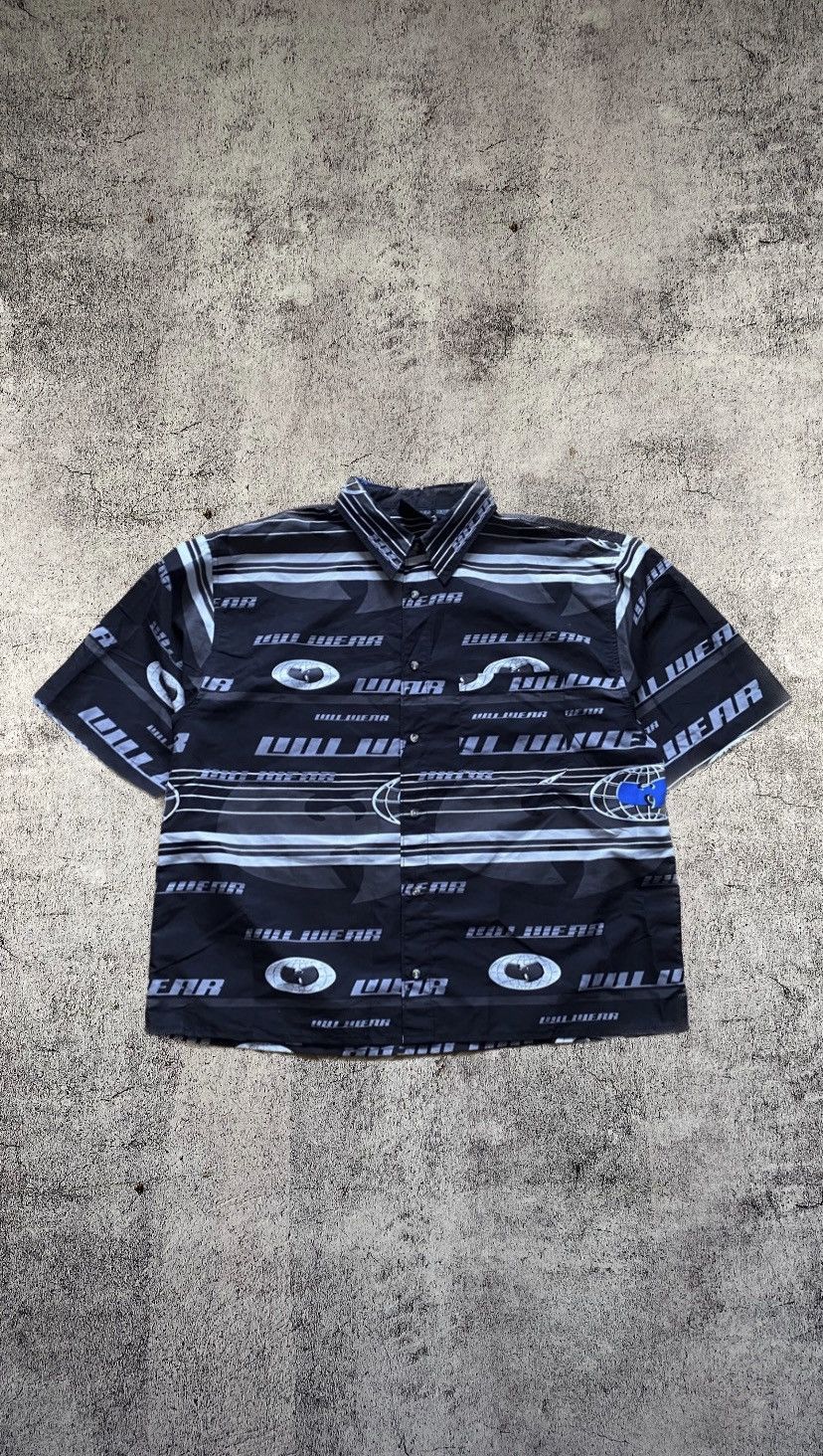 image of Wu Tang Clan x Wu Wear Vintage 90's Wu Wear Wutang Clan Rza Gza Button Up Shirt in Black (Size XL)