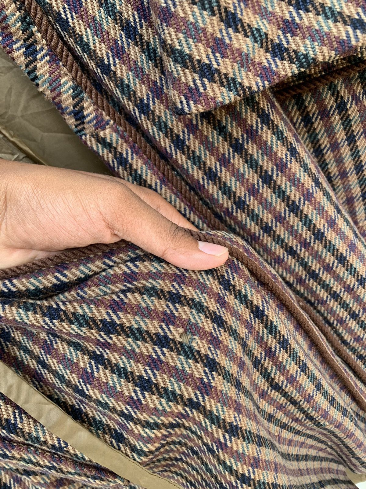 Aquascutum 👹Aquascutum Novacheck Double Breasted Long Coat Size US XL / EU 56 / 4 - 6 Thumbnail