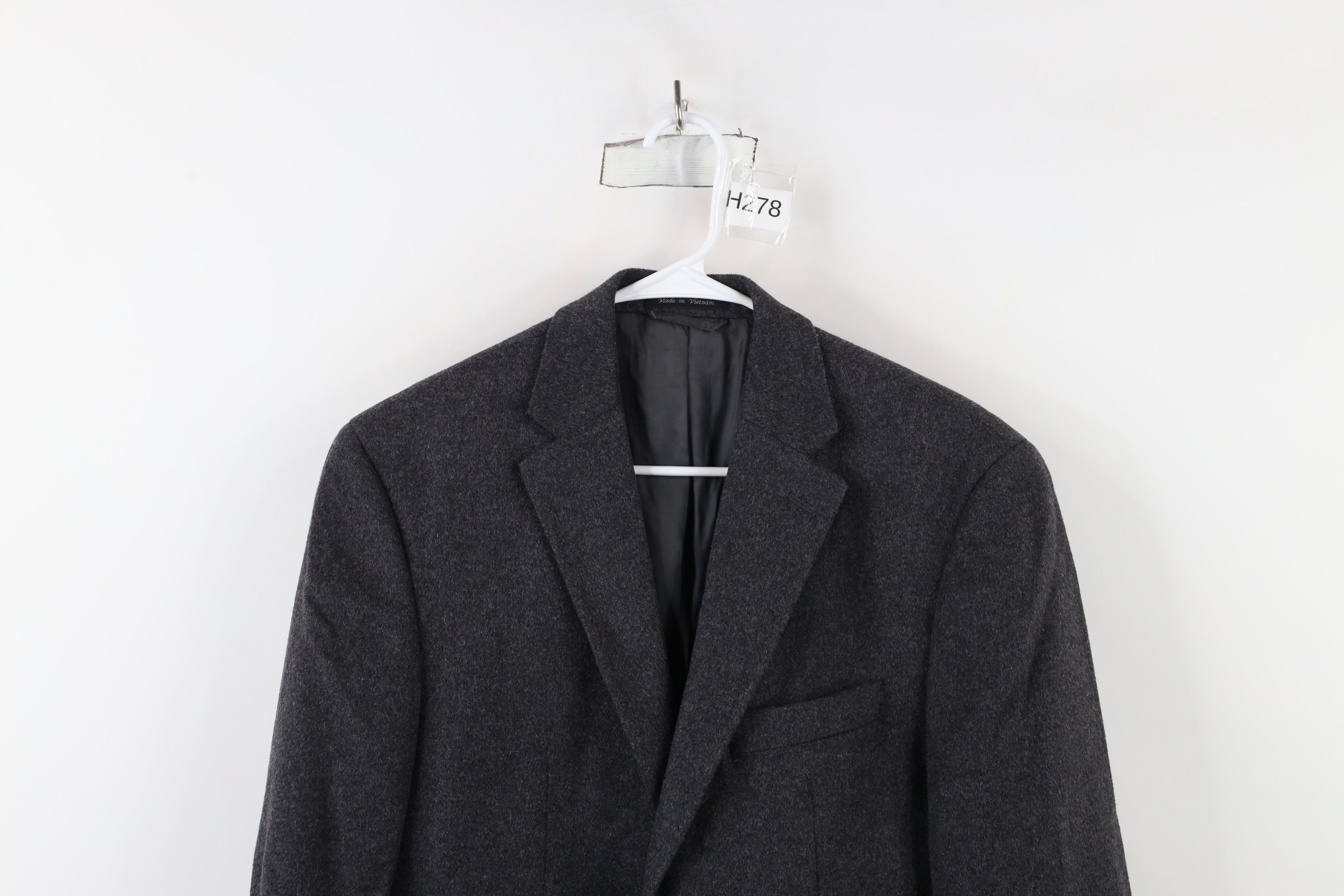 Ralph Lauren × Vintage Ralph Lauren Cashmere 2 Button Suit Blazer Jacket Dark Gray Size US L / EU 52-54 / 3 - 2 Thumbnail
