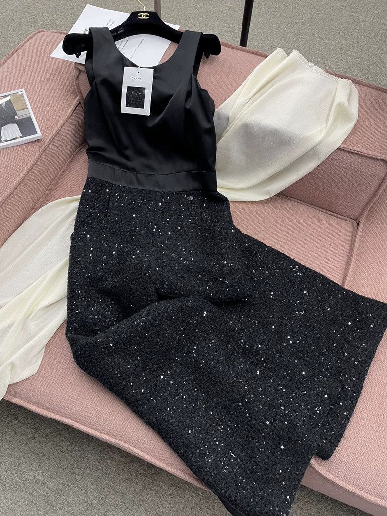 Chanel 18K Sequin Spliced Jumpsuit - dmc