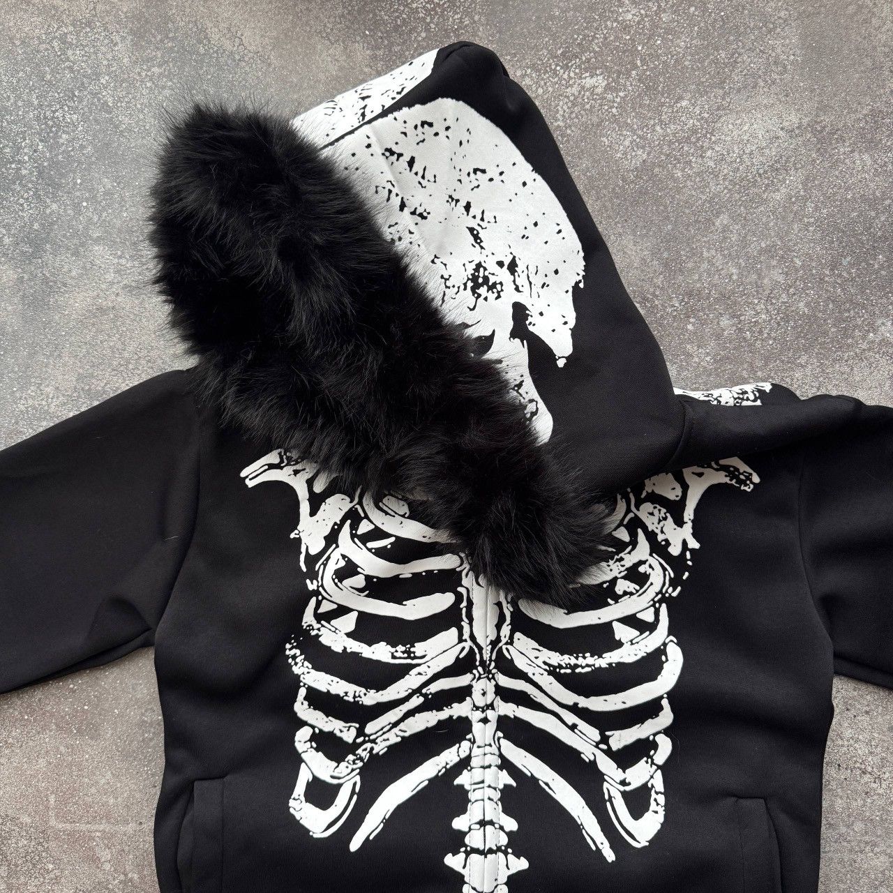 If Six Was Nine Amazing Y2K Gothic Emo Faux Fur Details Zip Hoodie Size M / US 6-8 / IT 42-44 - 4 Thumbnail