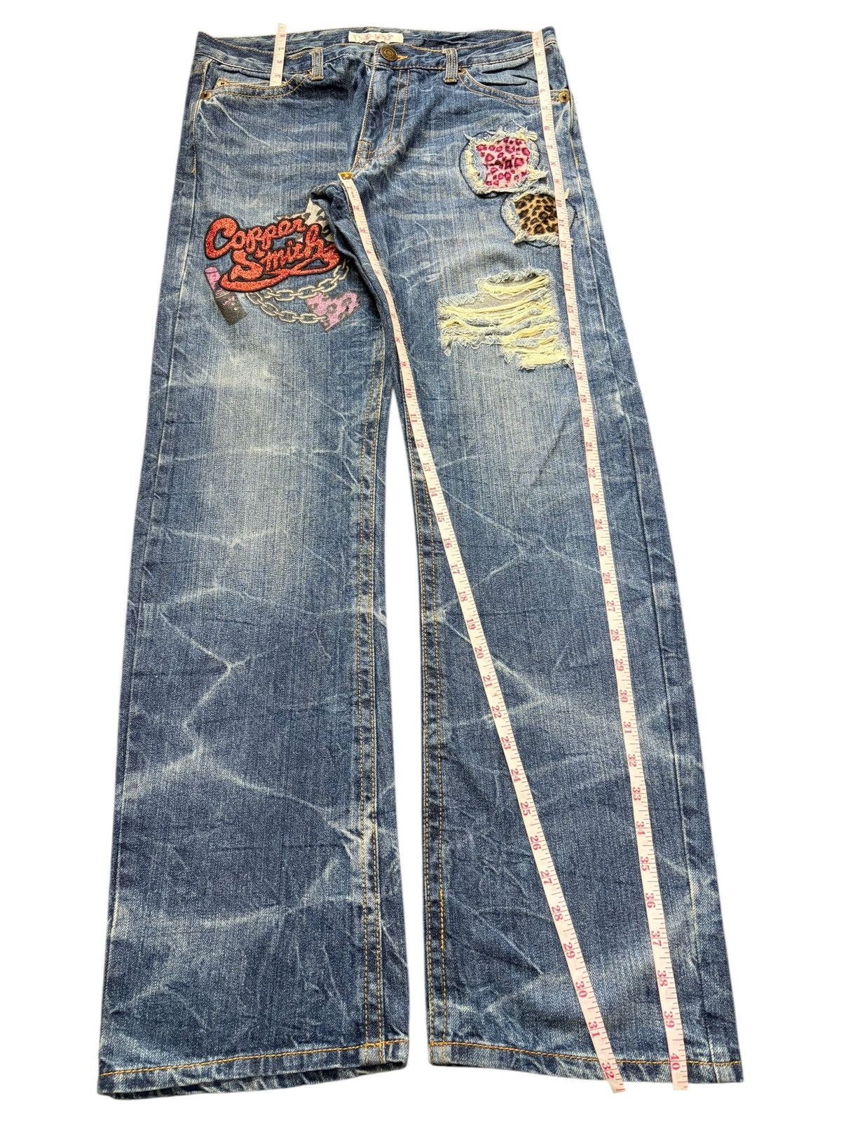 Dsquared2 Vintage Japanese Brand Embroidered Distressed Jeans Size 31" - 7 Thumbnail