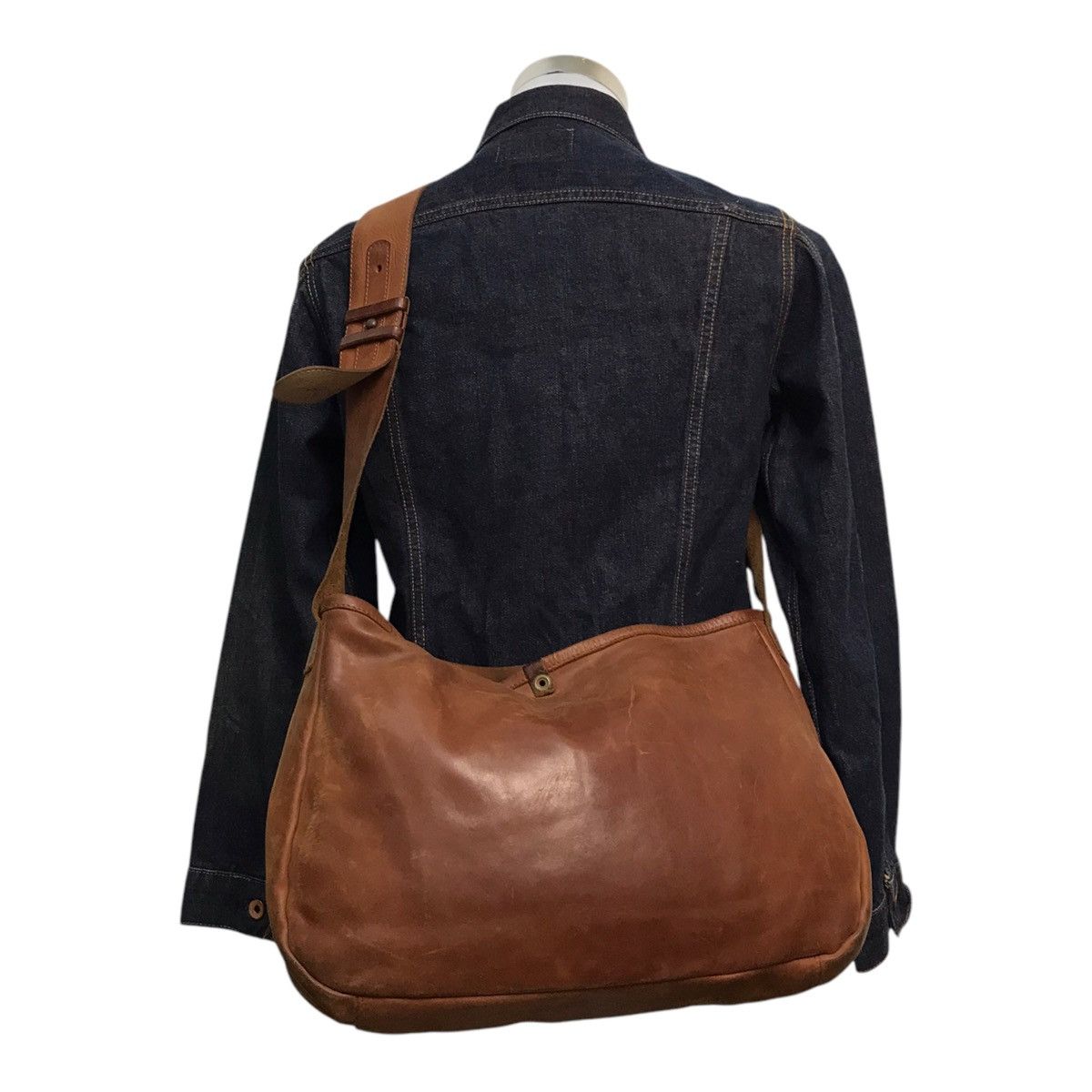 Leather × Vintage Japanese Gren Brown Leather Cross body Size ONE SIZE - 1 Thumbnail