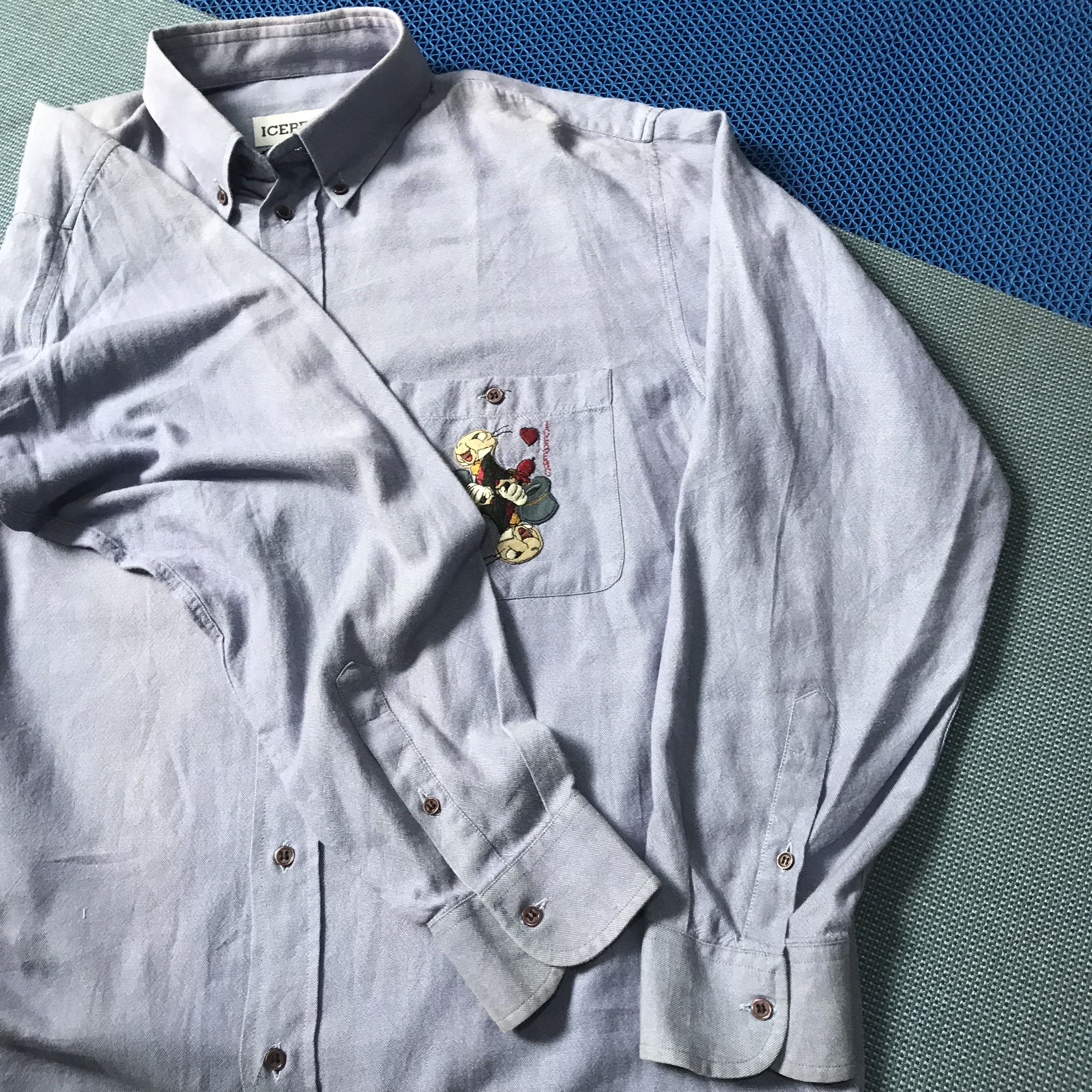 Iceberg Vintage Iceberg italy Blue Oxford Shirt Chambray Size US L / EU 52-54 / 3 - 7 Thumbnail