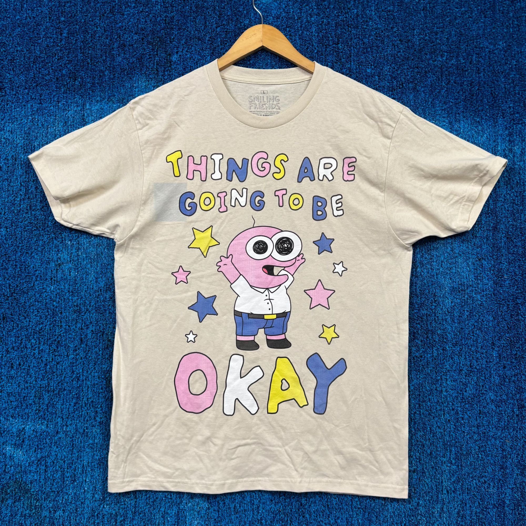 Ripple Junction Smiling Friends Pim Things Are Going To Be Okay Slogan Tee L Size US L / EU 52-54 / 3 - 1 Thumbnail
