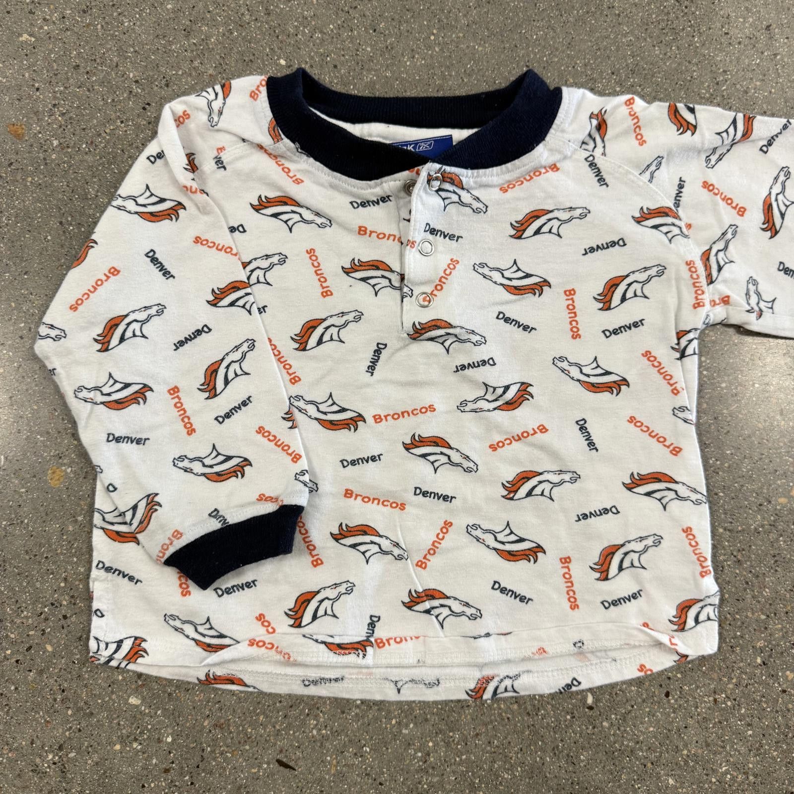 Reebok Reebok Denver Broncos Kids Long Sleeve Pajama Shirt 2T Size ONE SIZE - 1 Thumbnail