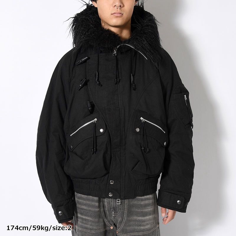 Japanese Brand NVRFRGT padded hooded bomber jacket black Size US L / EU 52-54 / 3 - 1 Thumbnail