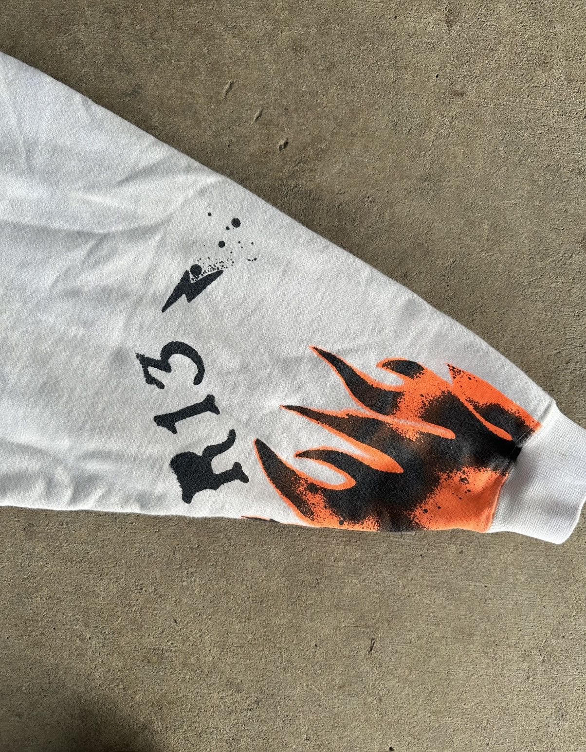 Japanese Brand × Polo Ralph Lauren R13 Graffiti Oversized Crewneck White Sweater Size Large Size L / US 10 / IT 46 - 7 Thumbnail