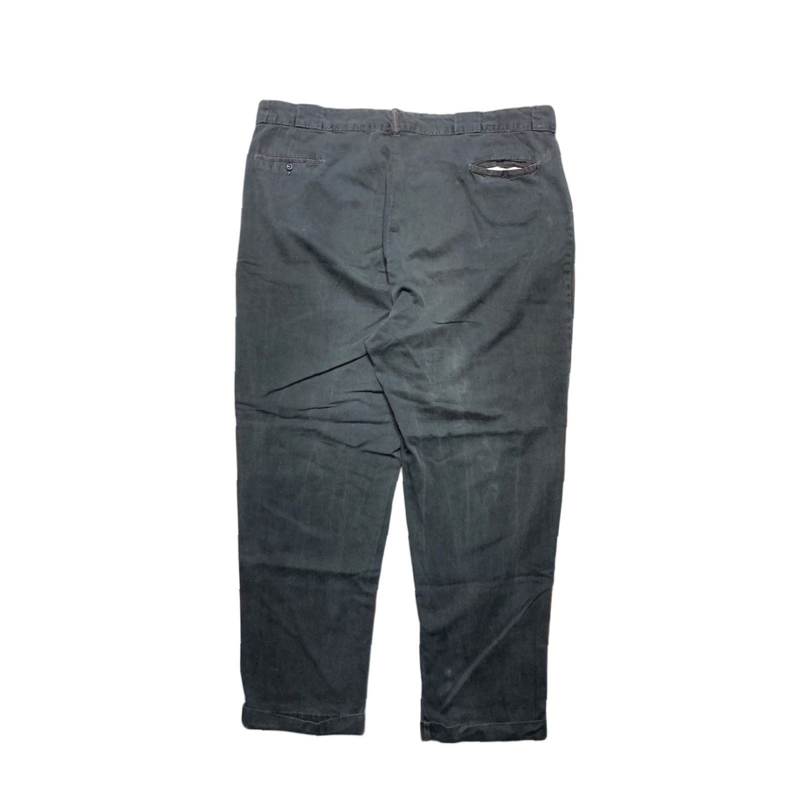 Vintage VINTAGE 1950S CHINO WORK PANTS Black Sail Cloth Cotton Twill Workwear 43x30 Pants Men 43 30 Black Sail Cloth 1950s Workwear Chino Pants Men Size US 43 - 1 Thumbnail