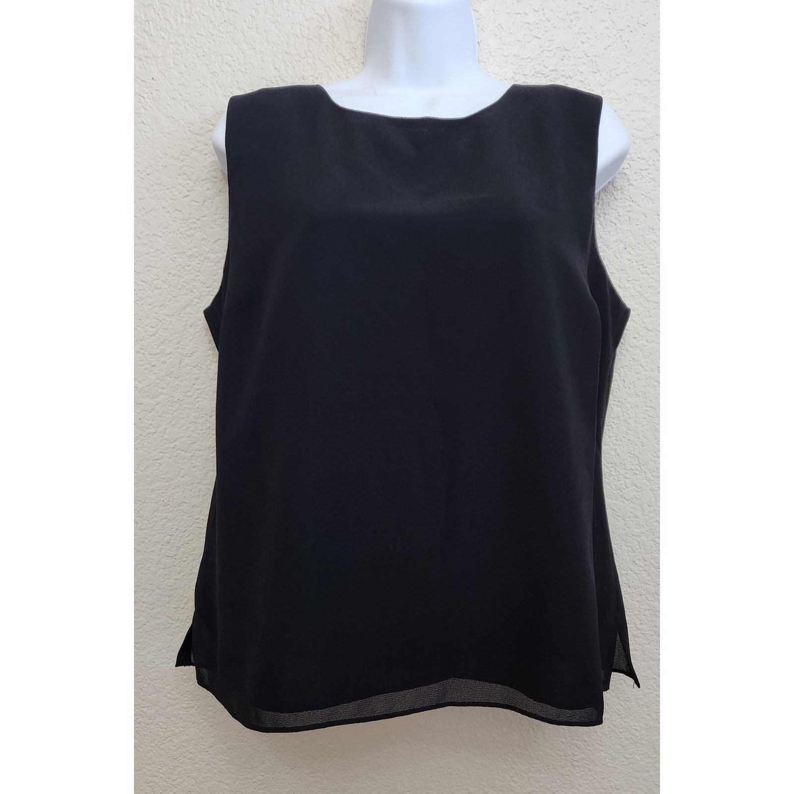 Other Draper's & Damon's Petites Black Lined Sleeveless Top XLP Size XL / US 12-14 / IT 48-50 - 1 Thumbnail