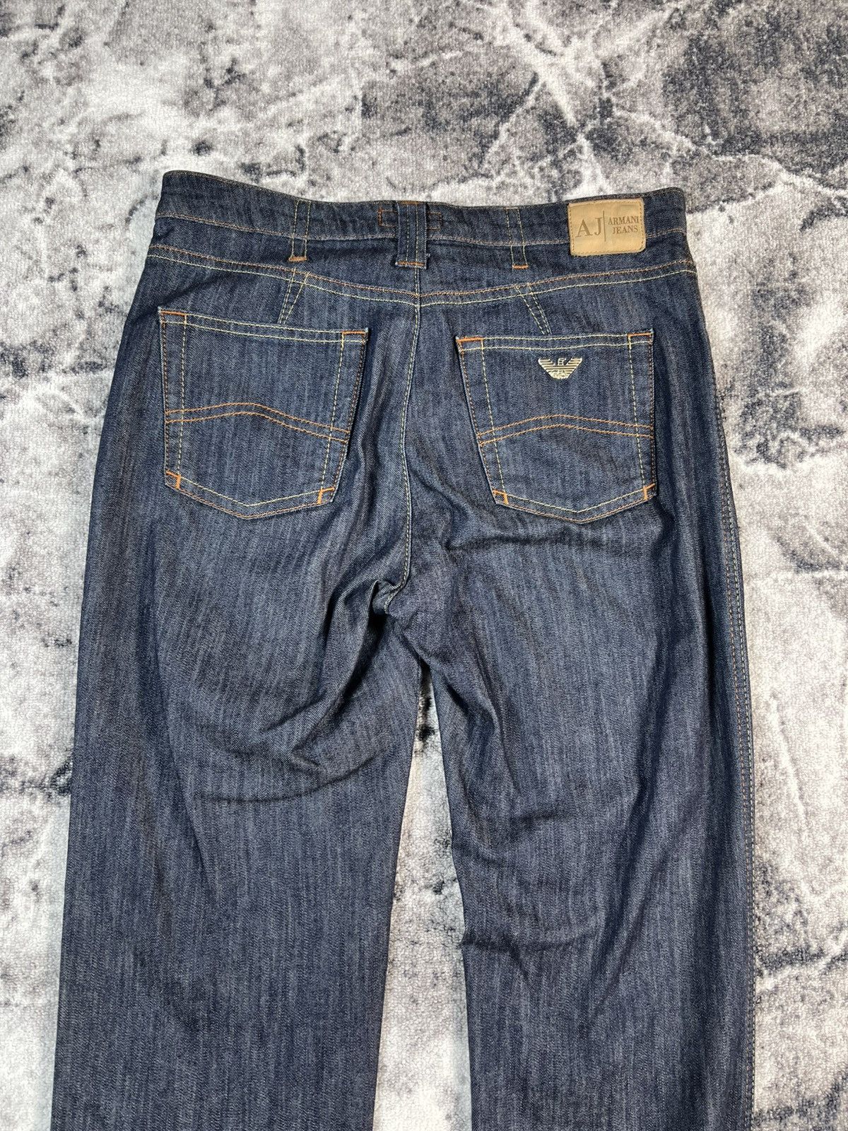 Armani Armani Jeans AJ Metal Logo Indigo Denim Jeans Size US 30 / EU 46 - 11 Thumbnail