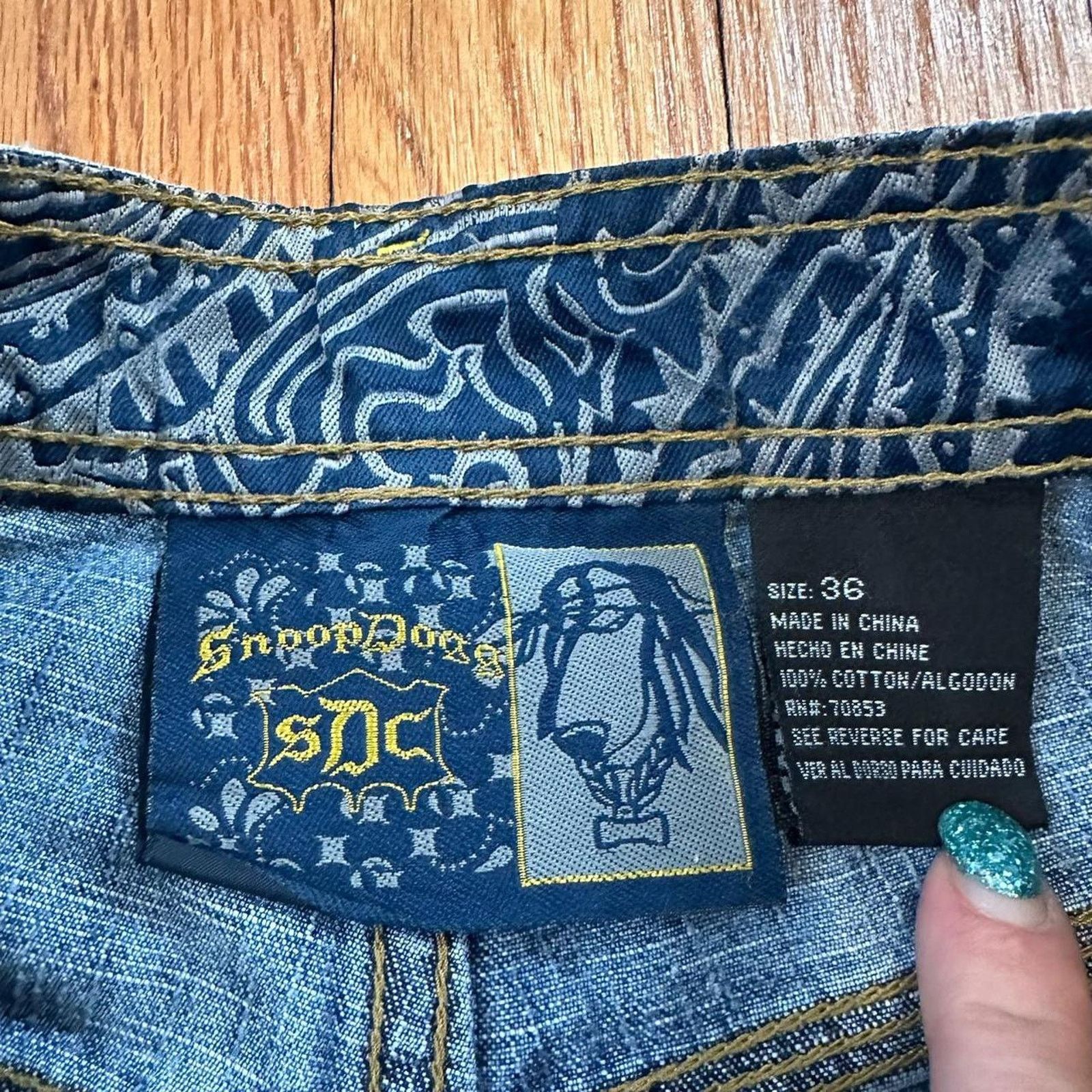 Snoop Dogg RARE Vintage 90s Snoop Dogg Jean Shorts Hip Hop Baggy 36 Size US 36 / EU 52 - 4 Thumbnail