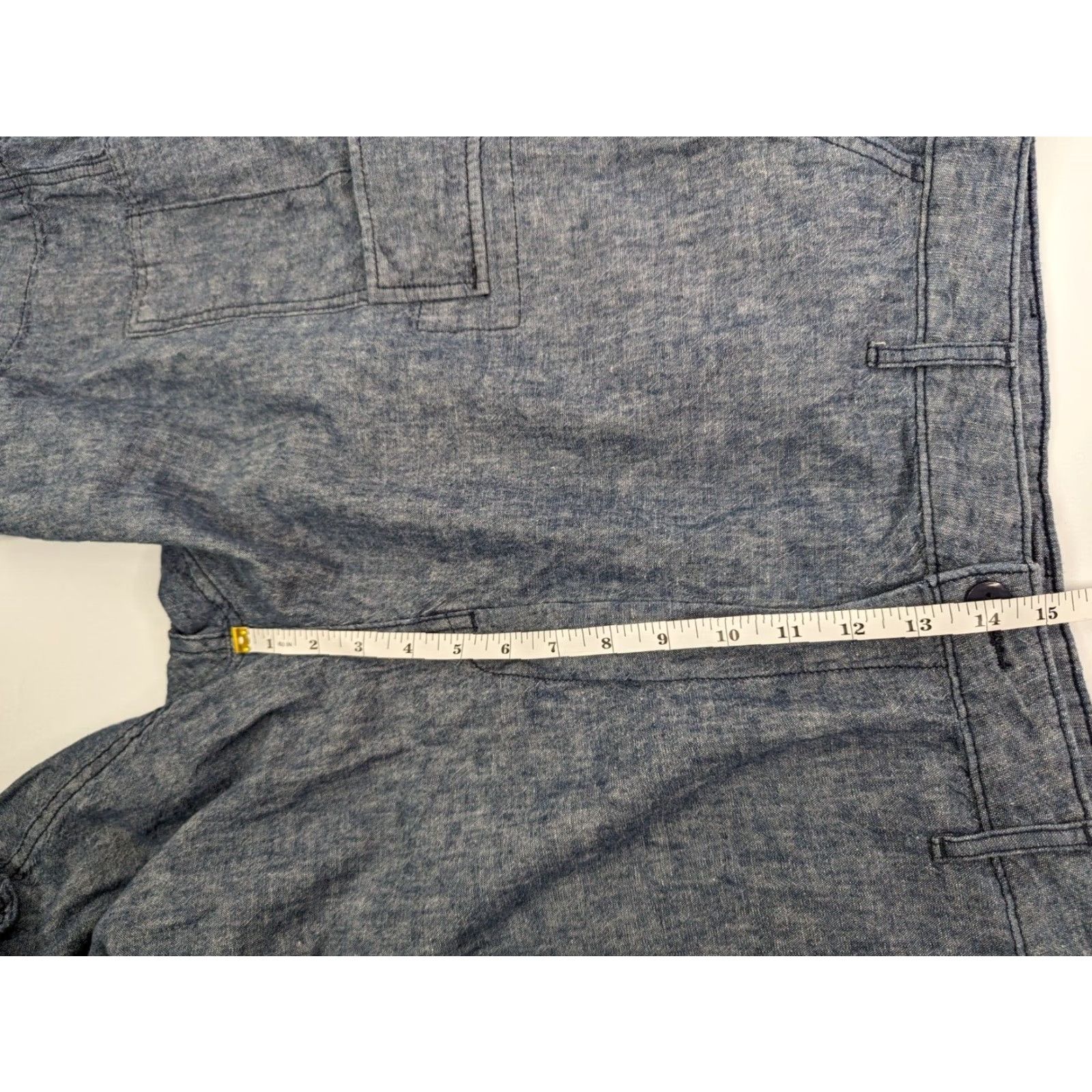 Levi's Levi's Outdoors Cargo Shorts Men's 40 Blue Cotton Linen Regular Pocket Logo Casual Pants Size US 40 / EU 56 - 4 Thumbnail