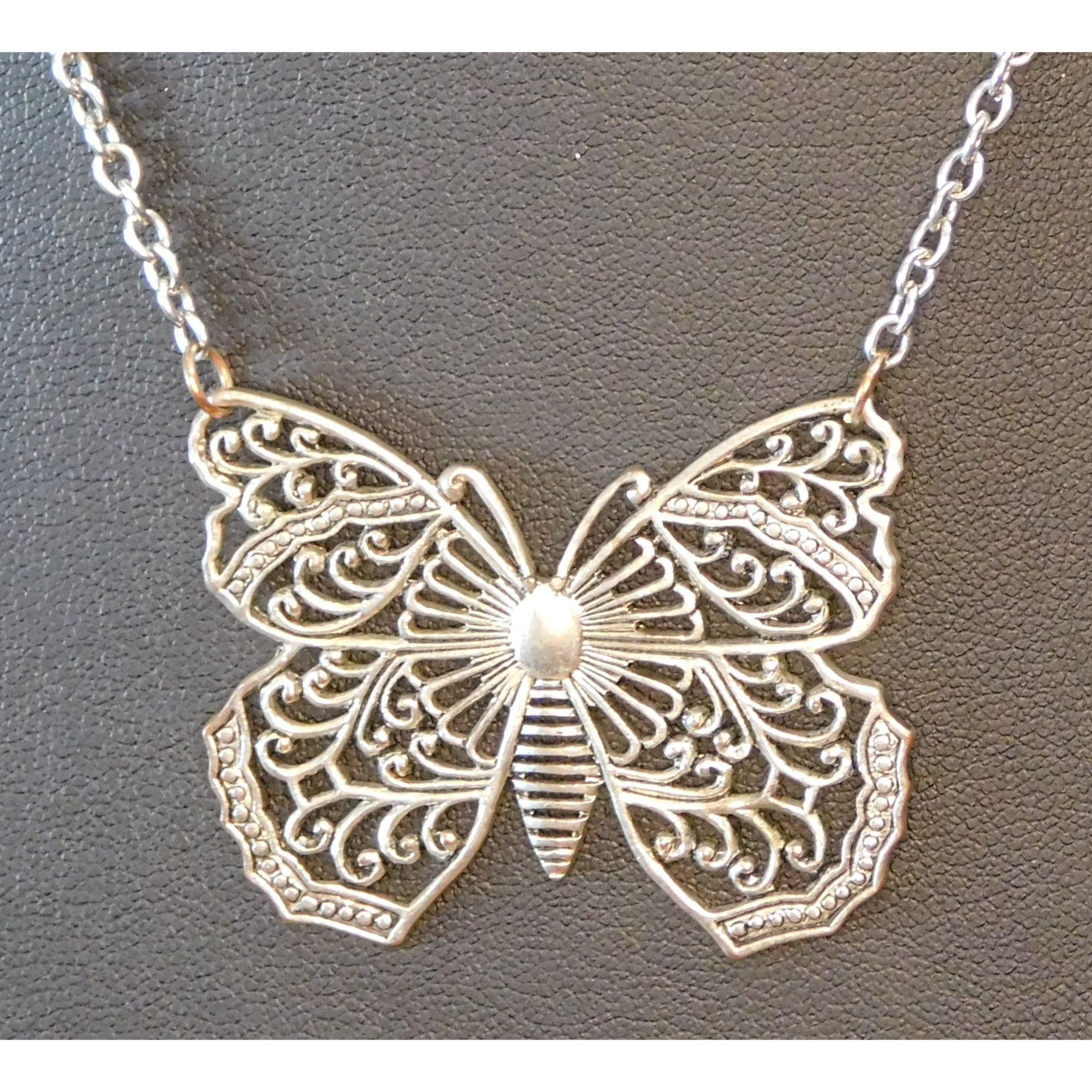 Other Whimsical Fairycore Filigree Butterfly Necklace Size ONE SIZE - 1 Thumbnail