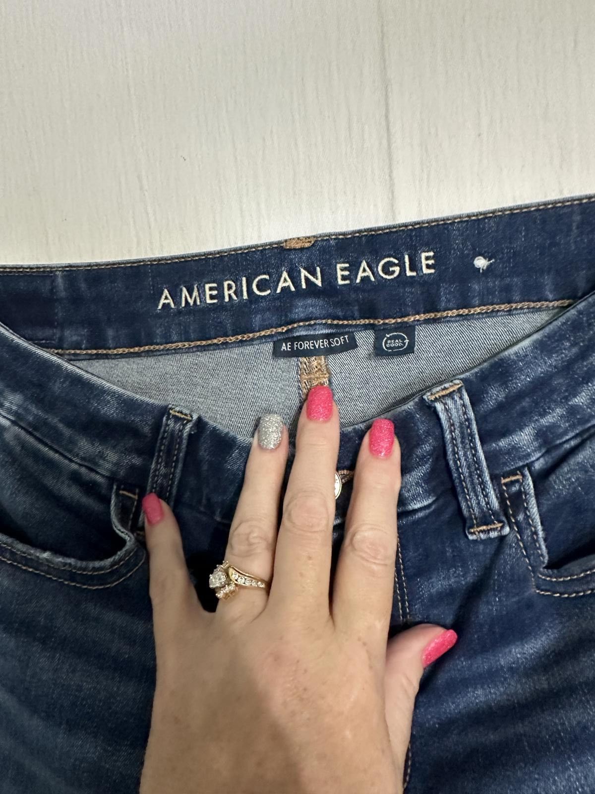 American Eagle Outfitters American Eagle Distressed High-Waisted Skinny Jeans - Size 6 Size 28" / US 6 / IT 42 - 2 Thumbnail