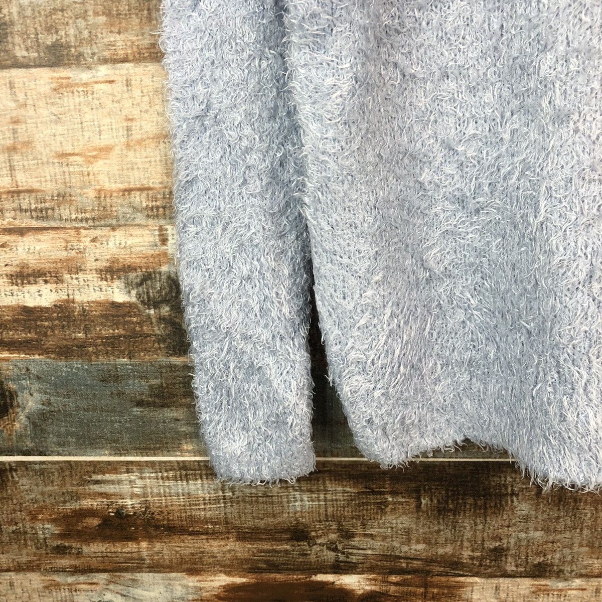 Homespun Knitwear × Japanese Brand DLL Double Focus Blue shaggy fur mohair Knitwear #C054 Size US L / EU 52-54 / 3 - 7 Thumbnail