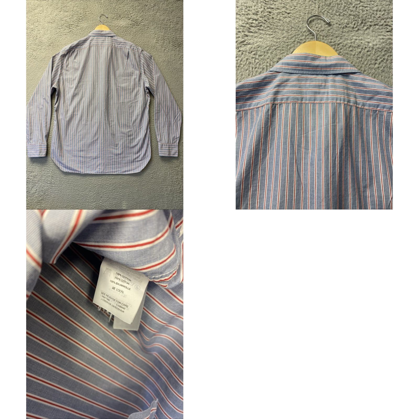 J.Crew J. Crew Button Shirt Men’s Size XL Gray Striped Red Cotton 161-7 Size US XL / EU 56 / 4 - 8 Thumbnail
