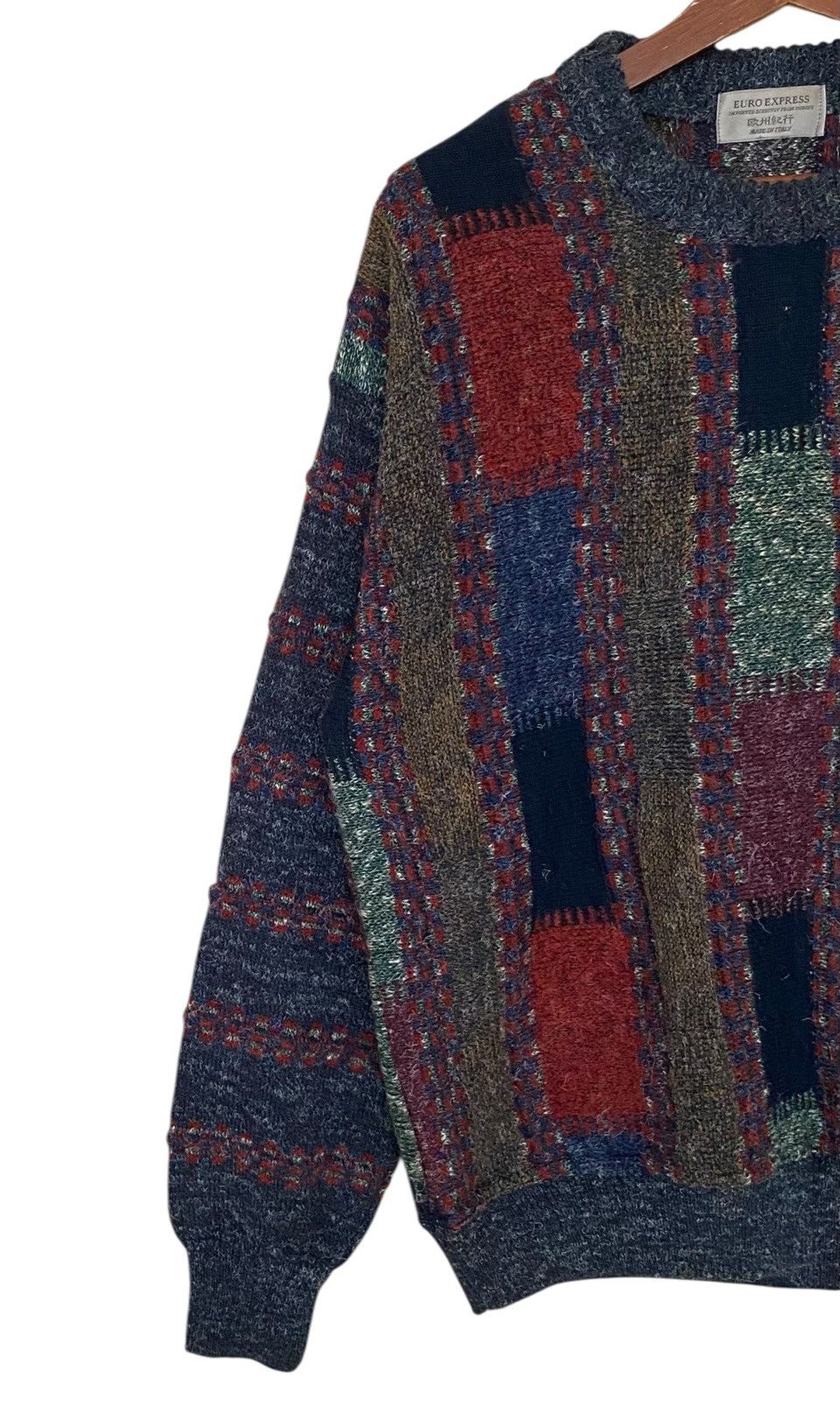 Vintage Vintage Brand Euro Express Patchwork Fleece 1990s Size US L / EU 52-54 / 3 - 3 Thumbnail