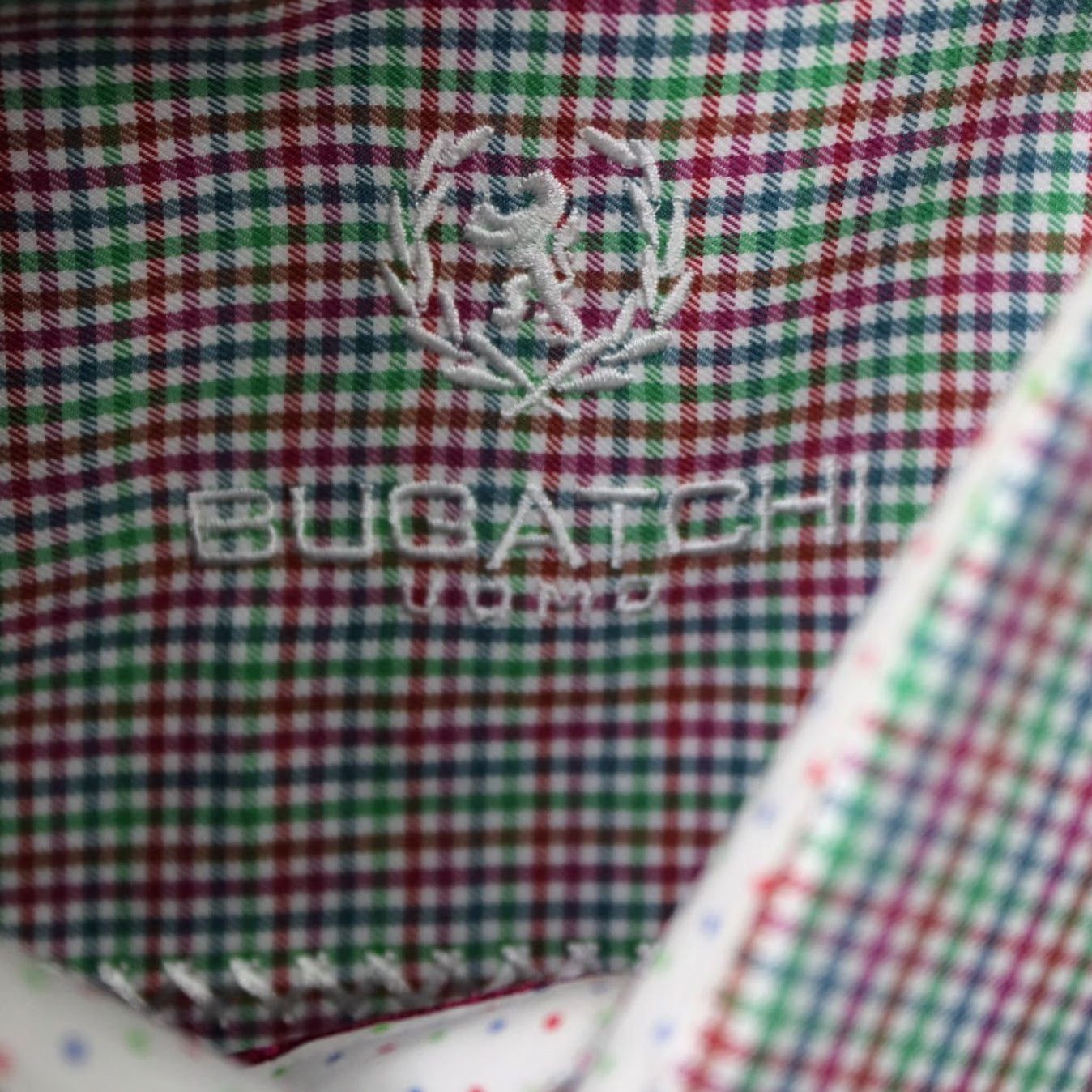 BUGATCHI Bugatchi Uomo Shirt Mens 15 1/2 32/33 Red/Green Flip Cuff Cotton Long Sleeve Dress Shirt Pattern Check Blue White Red Green Size US L / EU 52-54 / 3 - 6 Thumbnail