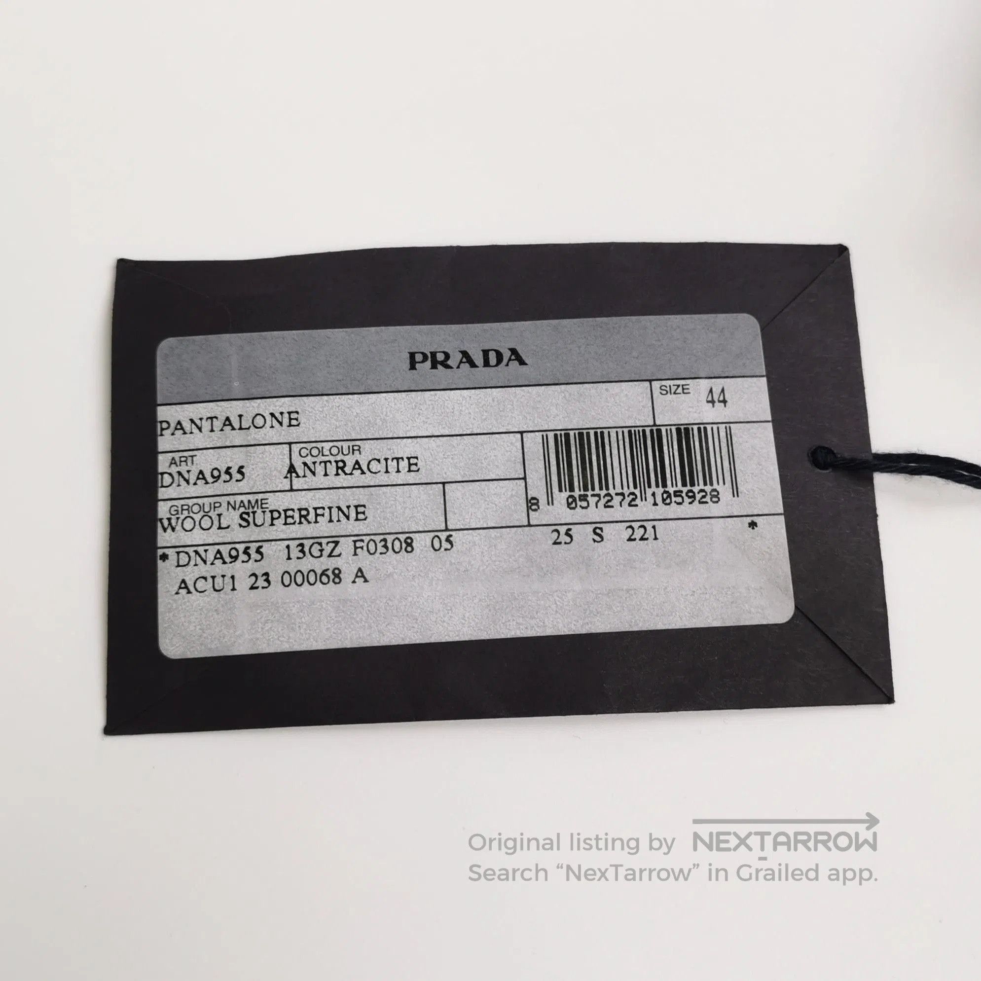 Prada Prada Black Wool Straight Leg Trousers Size 44 0089. Size 41" - 4 Thumbnail