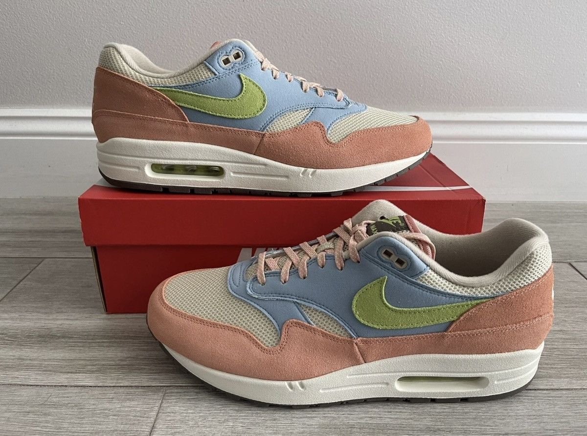 Nike Nike Air Max 1 Light Madder Root Vivid Green Rattan Size 12 Size US 12 / EU 45 - 1 Thumbnail