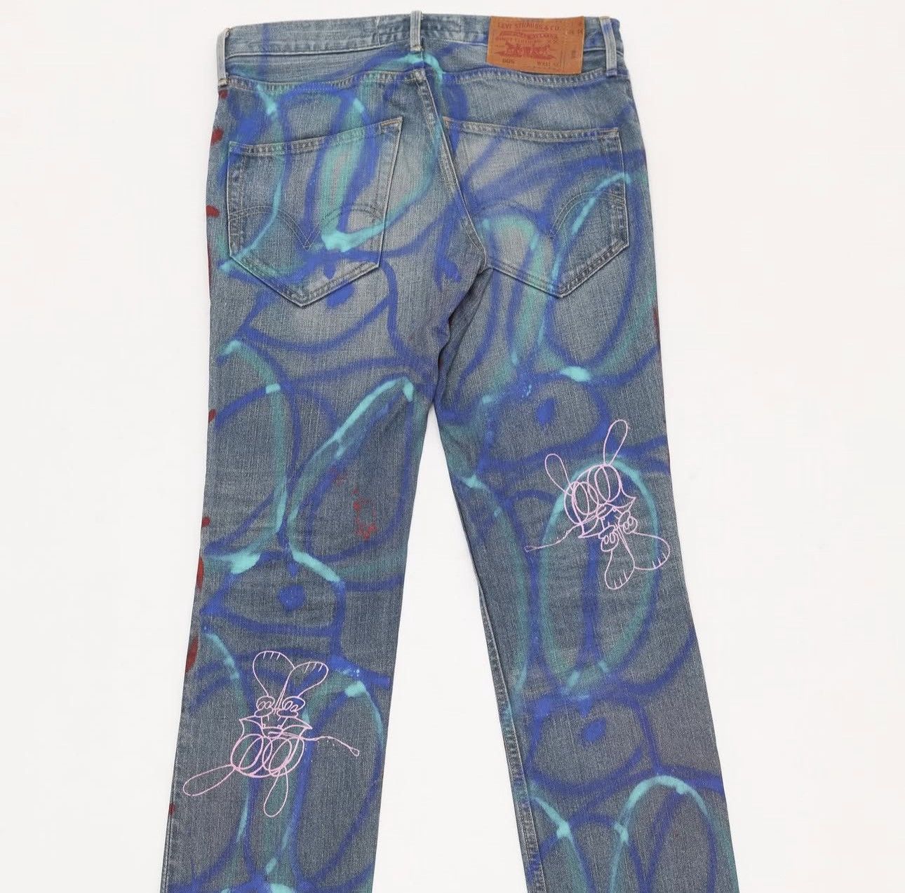 Skoloct Skoloct Hand Painted 1of1 Levi Denim | Grailed