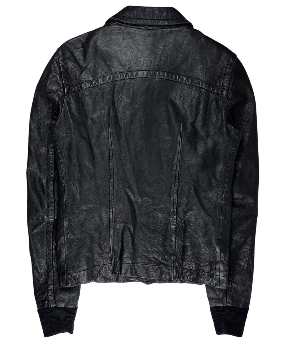 ジャケット・アウター rick owens drkshdw leather denim riders Rick Owens DRKSHDW denim exploder jacket with leather