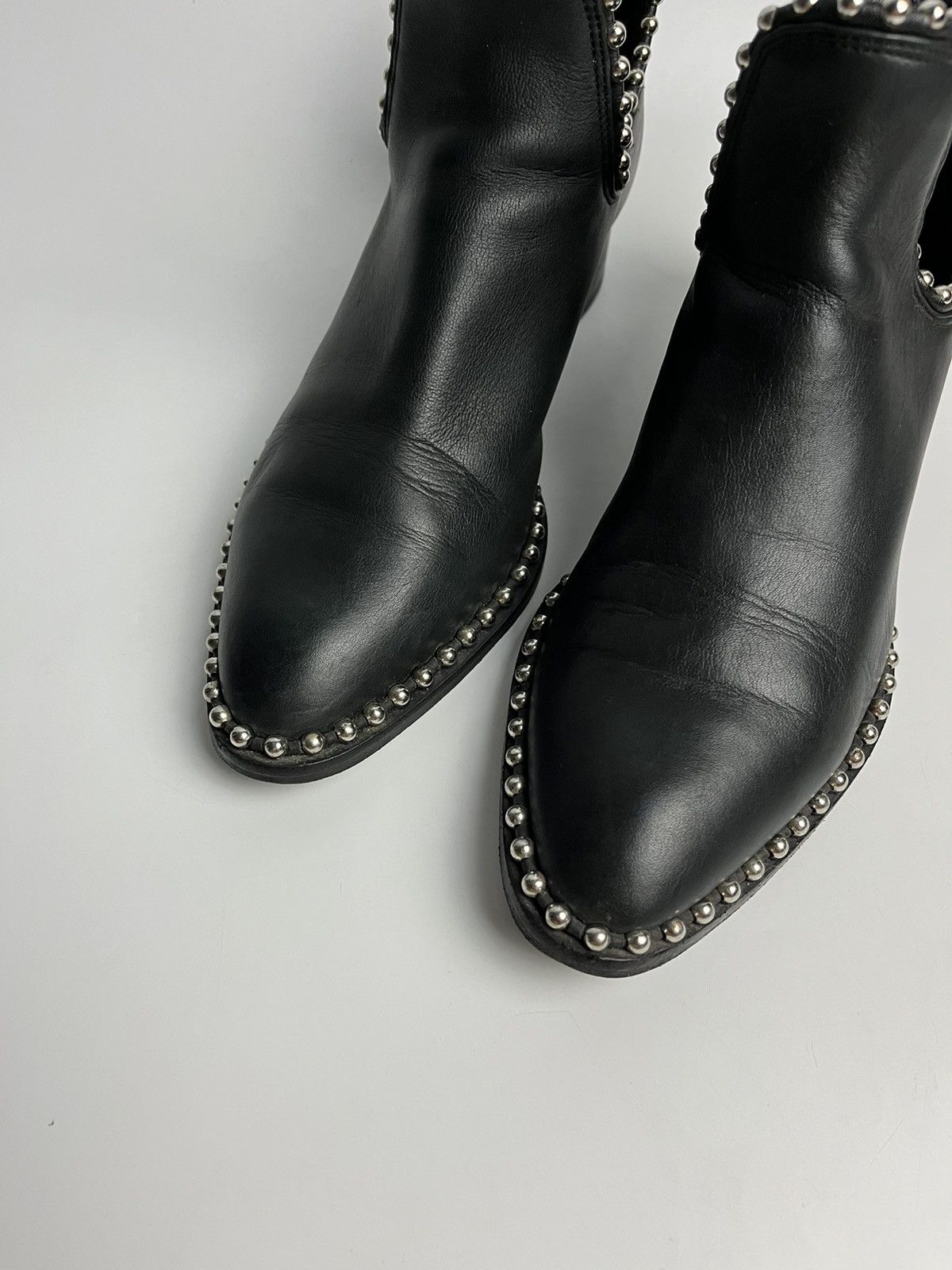 Alexander Wang Alexander Wang Studded Kori Cutout Heel Leather Ankle Boots Size US 8 / IT 38 - 6 Thumbnail