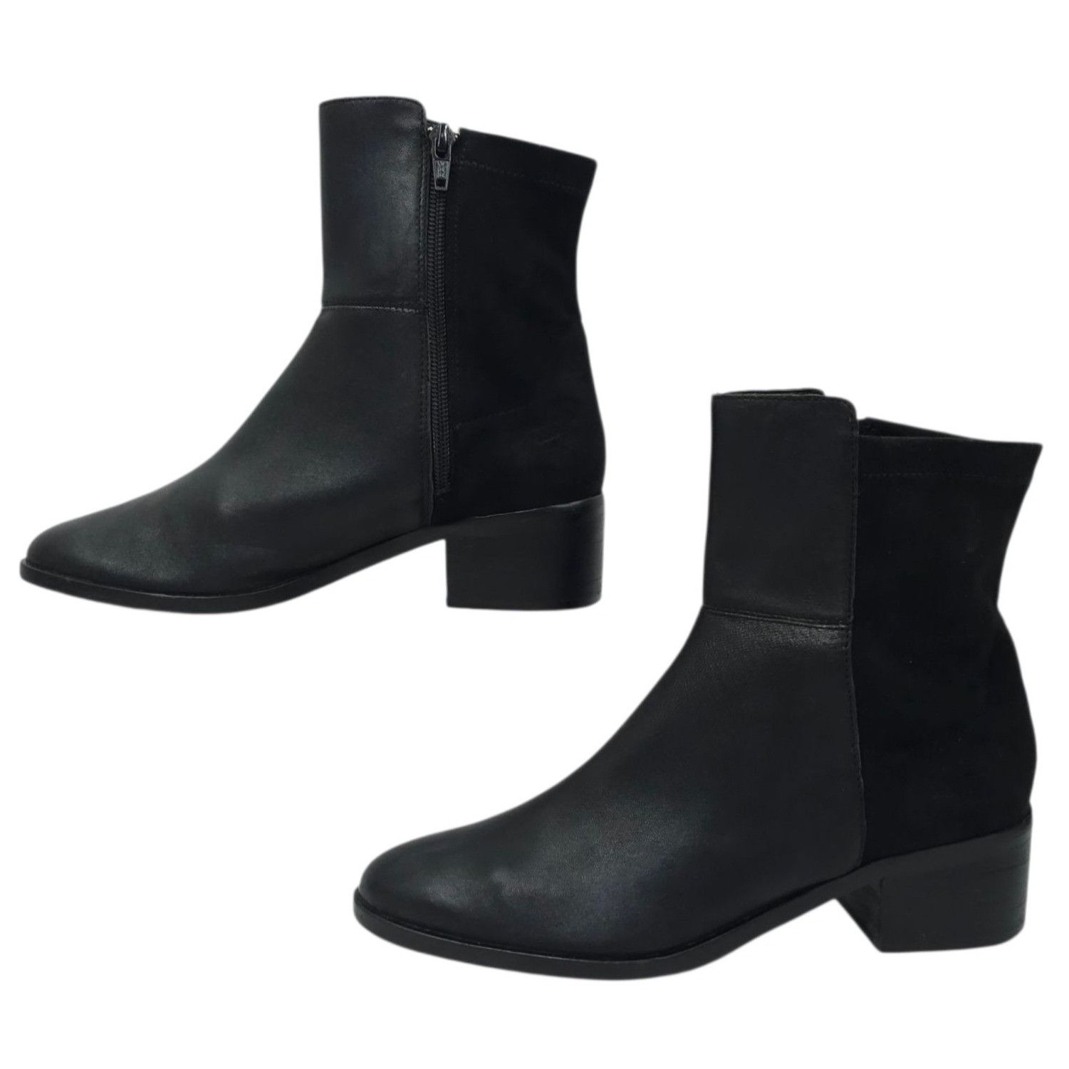 Anthropologie Anthropologie Side Zip Ankle Boots Womens 7.5 M Black Leathe Size US 7.5 / IT 37.5 - 1 Thumbnail
