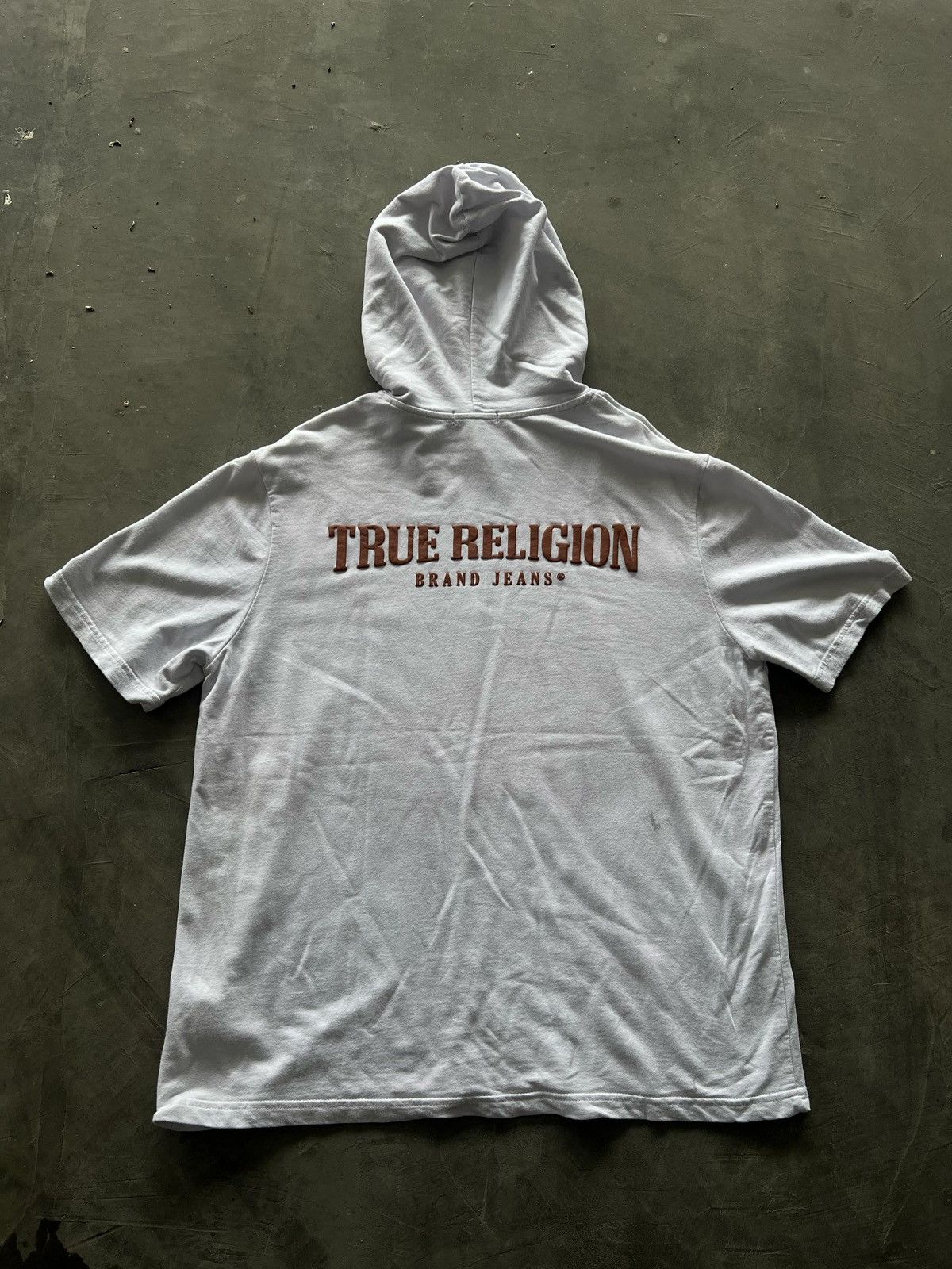 True Religion True Religion Puff Print Short Sleeve Hoodie Size US XL / EU 56 / 4 - 1 Thumbnail