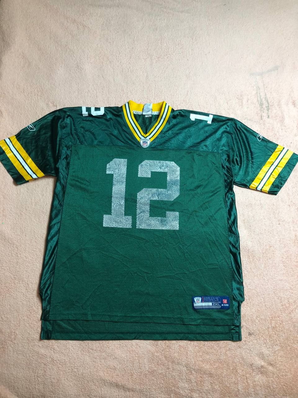 NFL Aaron Rodgers #12 Green Bay Packers Green NFL VINTAGE Size US XXL / EU 58 / 5 - 7 Thumbnail