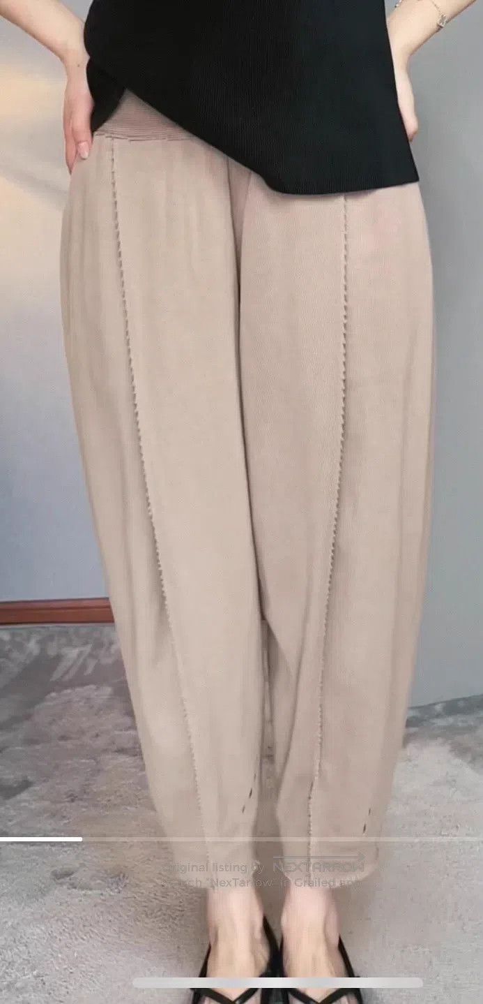 Issey Miyake Issey Miyake Khaki Harem Pants Size 25" / US 0 / IT 36 - 1 Thumbnail