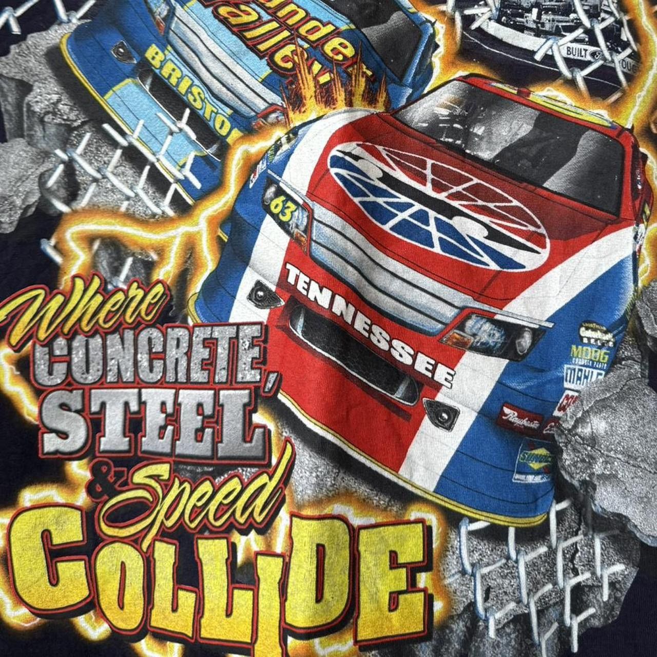 Chase Authentics × NASCAR × Vintage Vintage 2000 Bristol Nascar Racing Graphics Tee Shirt Size US L / EU 52-54 / 3 - 6 Thumbnail